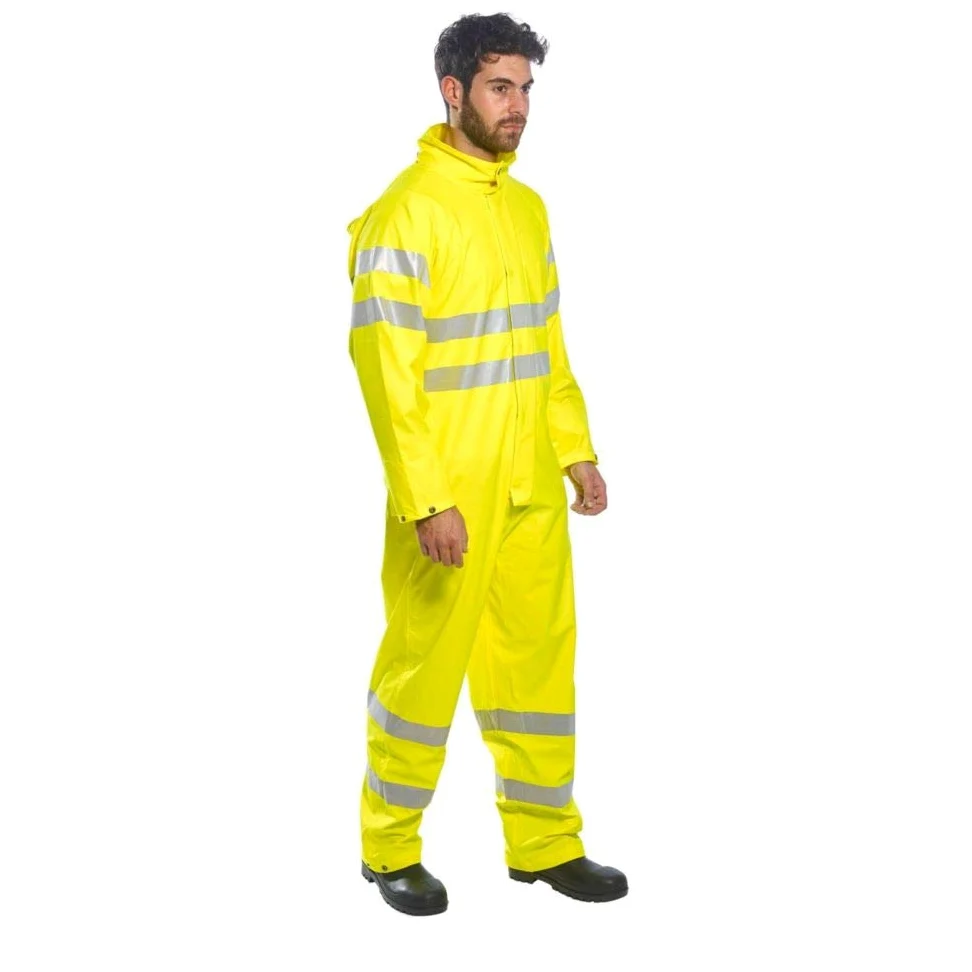 Portwest S495 Kombinezon roboczy Sealtex Elementy Odblaskowe Elastyczny Pas | Pomarańczowy, 2XL, EN 343 Klasa 3:2, UPF 40+, Krój Standardowy, Unisex, Regulowane Obszycia na Sztyfcie, Poliester, Trwałość