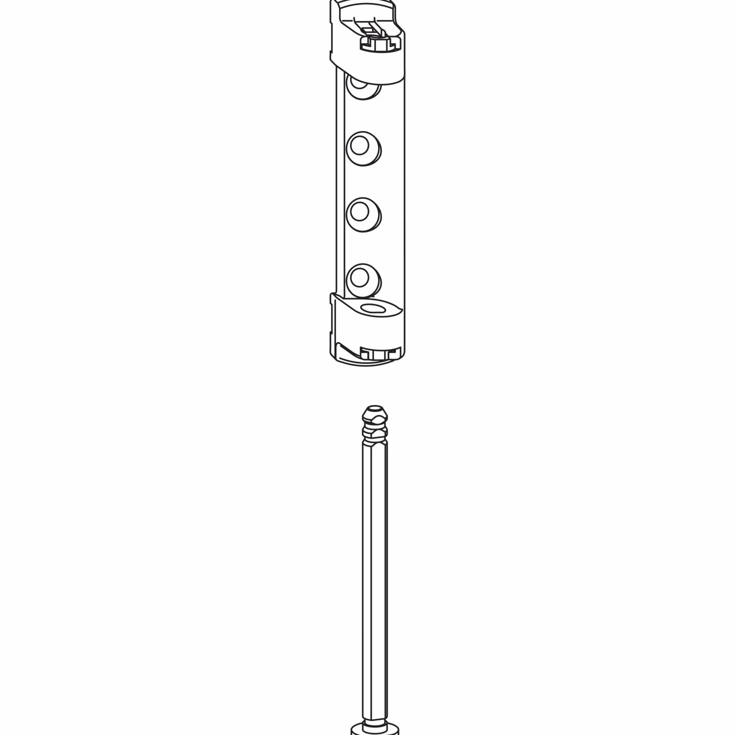 WINKHAUS Łożysko nożycowe SL.KS.3-6.WS, 100 kg, białe