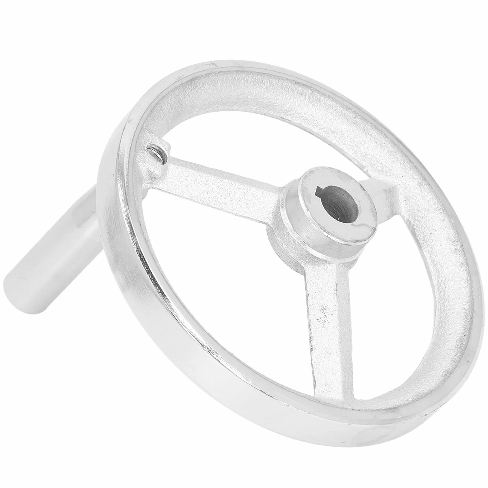 Koło Ręczne do Tokarki, 16x160MM żeliwne Chromowane Koło Ręczne ze Zdejmowanym Uchwytem, ​​wszechstronne Koło Ręczne do Tokarki z 3 Szprychami do Frezarki Tokarskiej Szlifierki