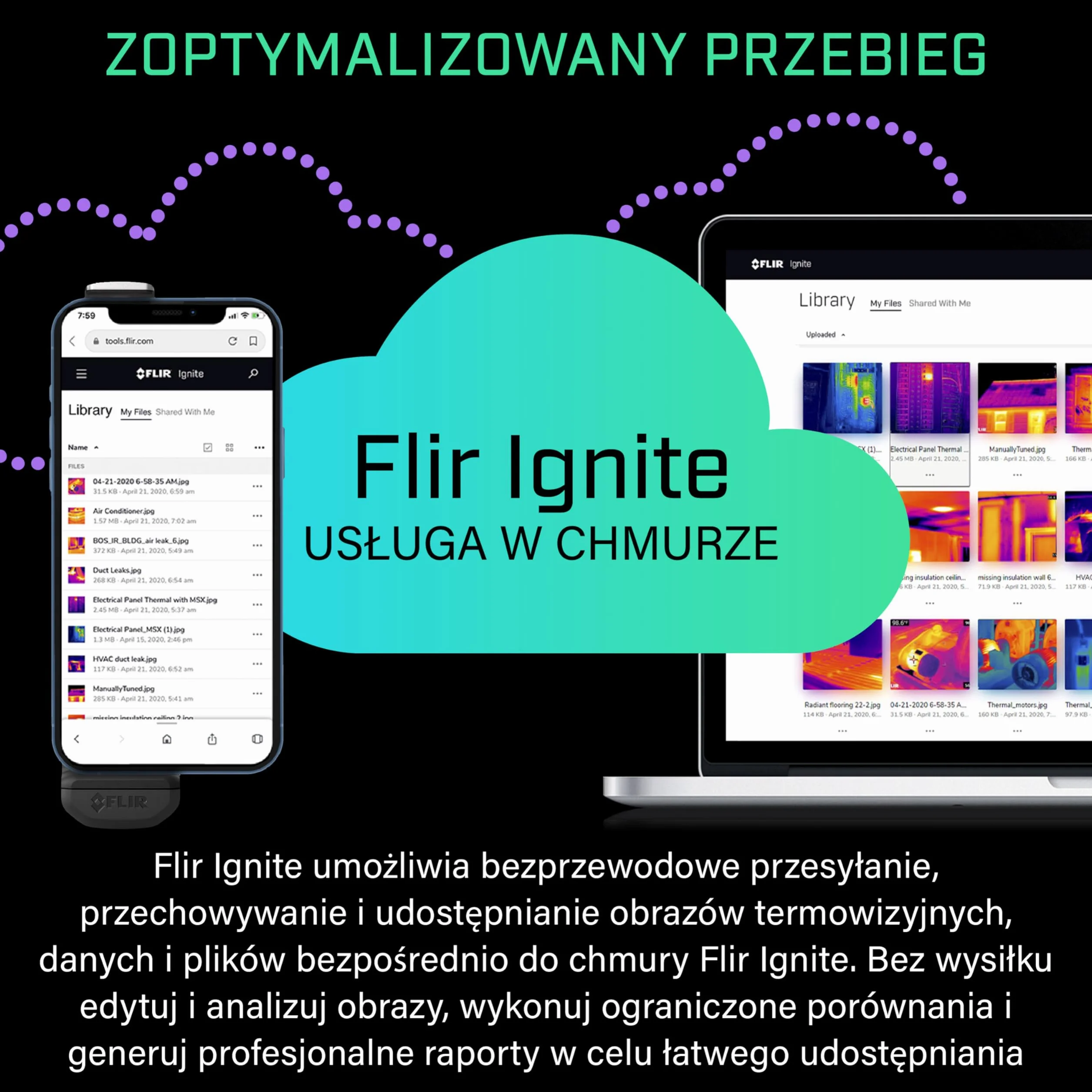 FLIR EDGE Pro - Bezprzewodowa Kamera Termowizyjna Bluetooth Do Smartfonów, Kompatybilna Ze Wszystkimi UrząDzeniami Z Systemem iOS I Android, Superrozdzielczość 320x240 (Natywna Podczerwień 160x120)