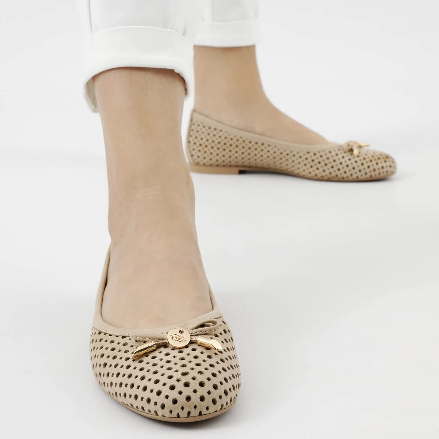 WOJAS - Baleriny damskie | Skóra Licowa | Eleganckie i Komfortowe | Doskonałe na Wiele Okazji | 44006-54 - Beżowy