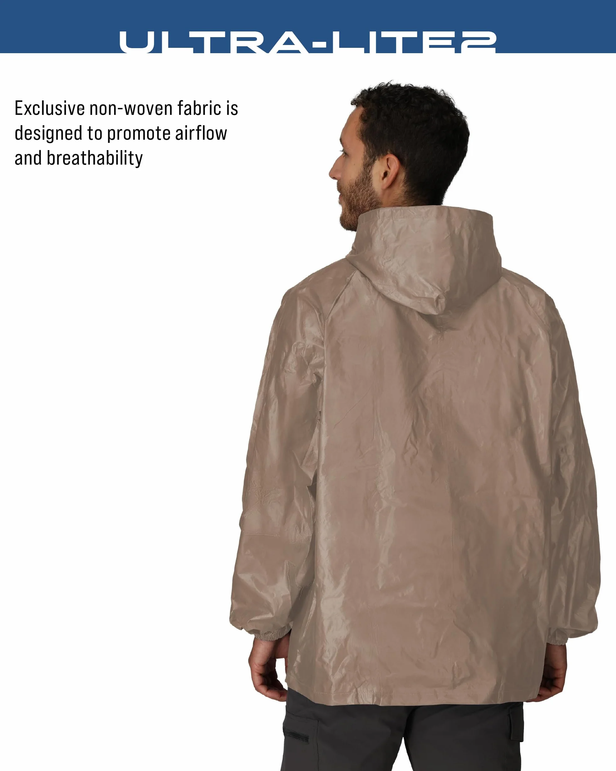 Frogg Toggs Ultra-lite2 Męska kurtka przeciwdeszczowa, wodoodporna, oddychająca, Khaki, M
