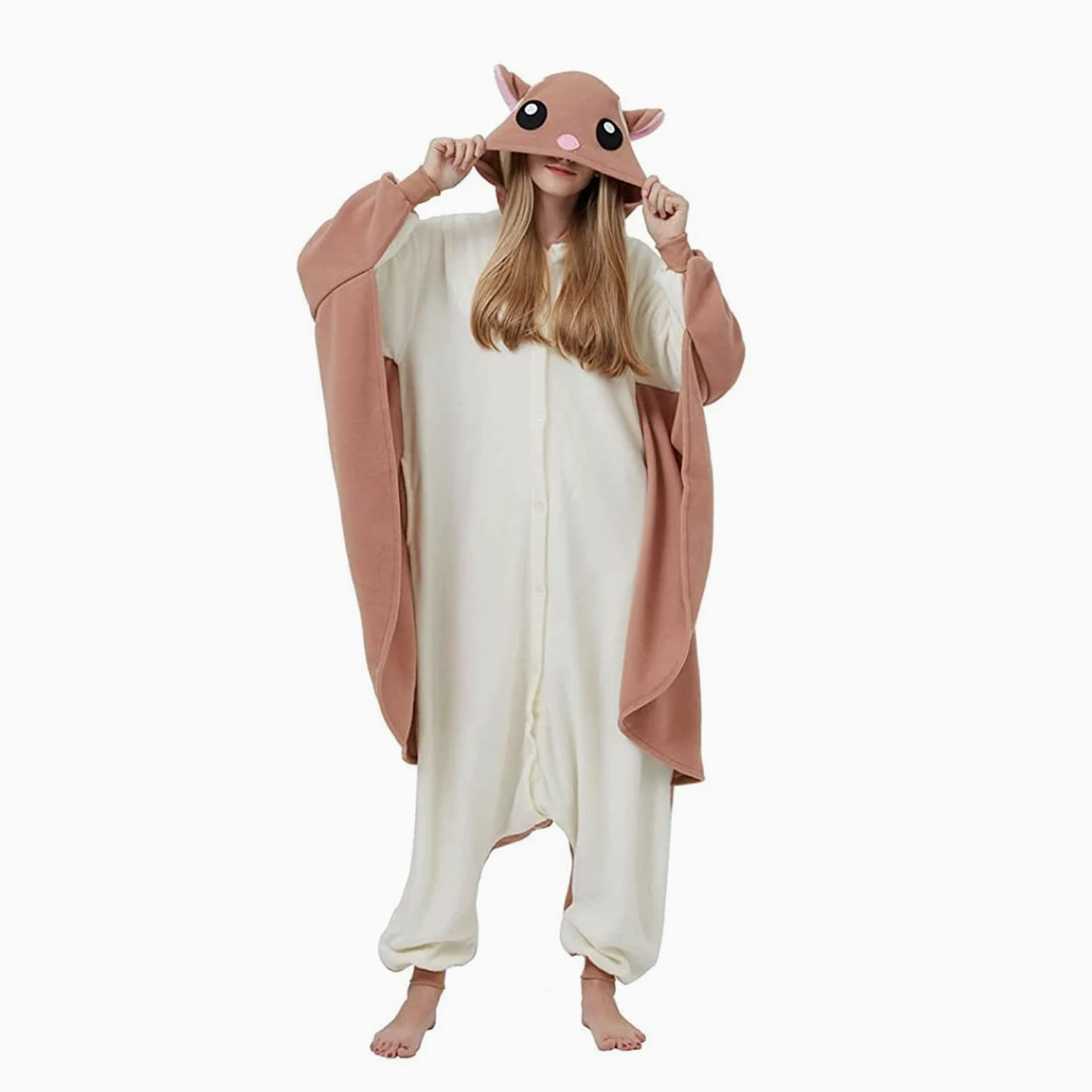Hstyle Onesie kostium anime dla dorosłych, uniseks, Kigurumi, Cosplay, zwierzęta, piżama z kapturem, bielizna nocna, piżama