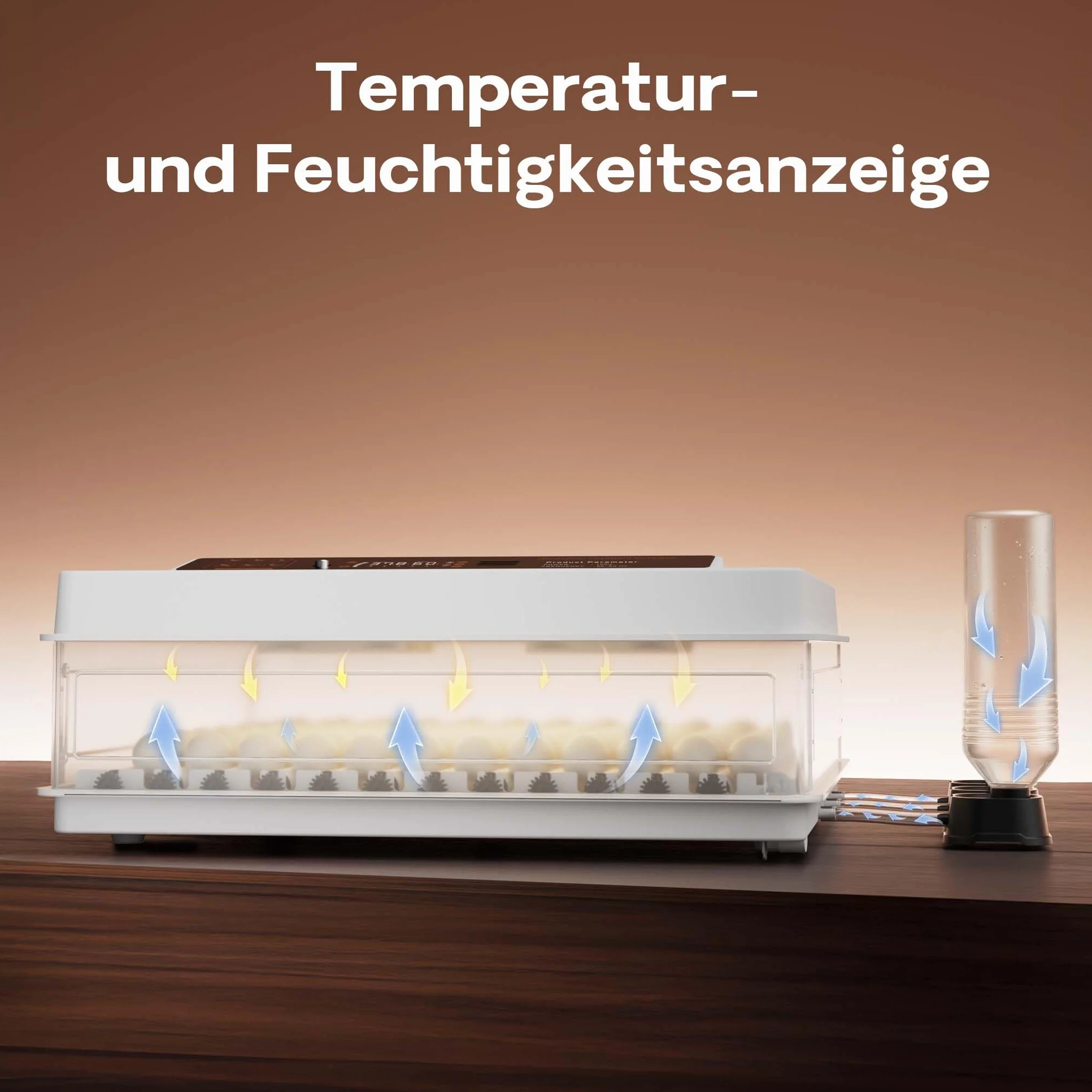 Fudajo Automatyczny inkubator na 128 jaj o mocy 110 W, wylęgarka z regulacją temperatury i wilgotności, wentylatorem obracaniem jajek