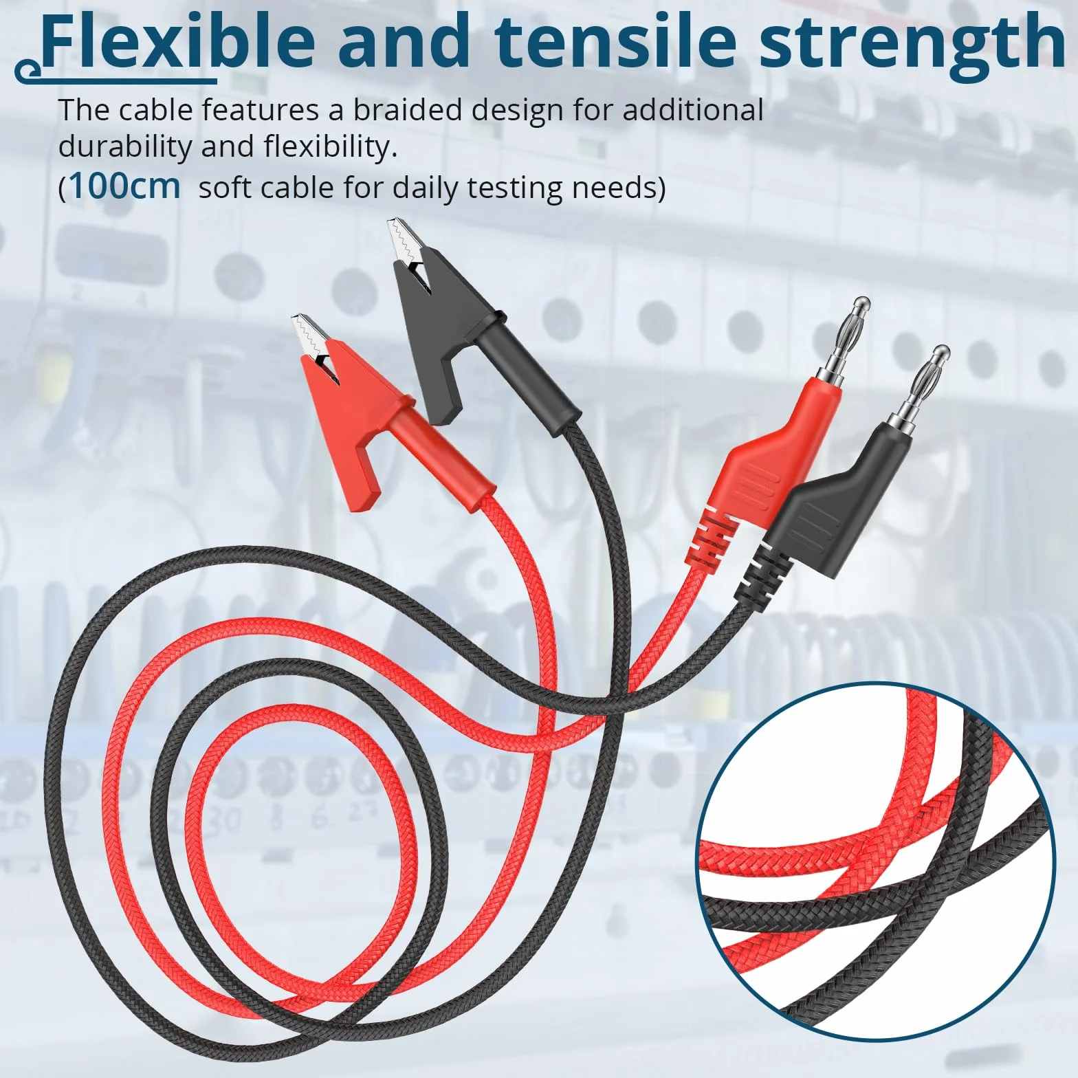 1 m 15 A, 1000 V, kabel do testowania, do multimetru, laboratoriów, napraw elektrycznych