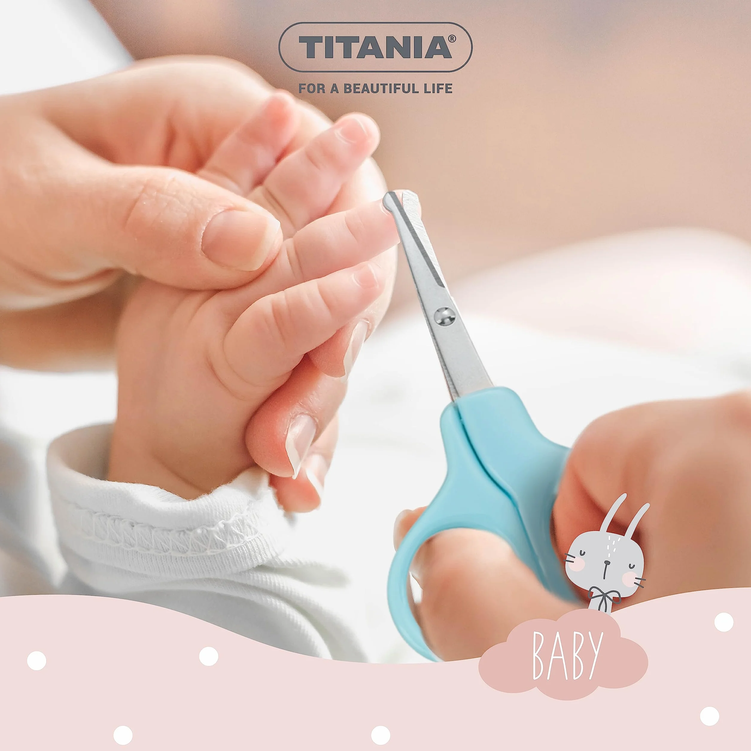 TITANIA zestaw do manicure dla niemowląt (3-częściowy) • nożyczki do paznokci dla niemowląt, obcinacz do paznokci dla niemowląt i pilnik do paznokci dla niemowląt • zestaw do pielęgnacji paznokci dla niemowląt • zestaw do pielęgnacji niemowląt • zestaw do