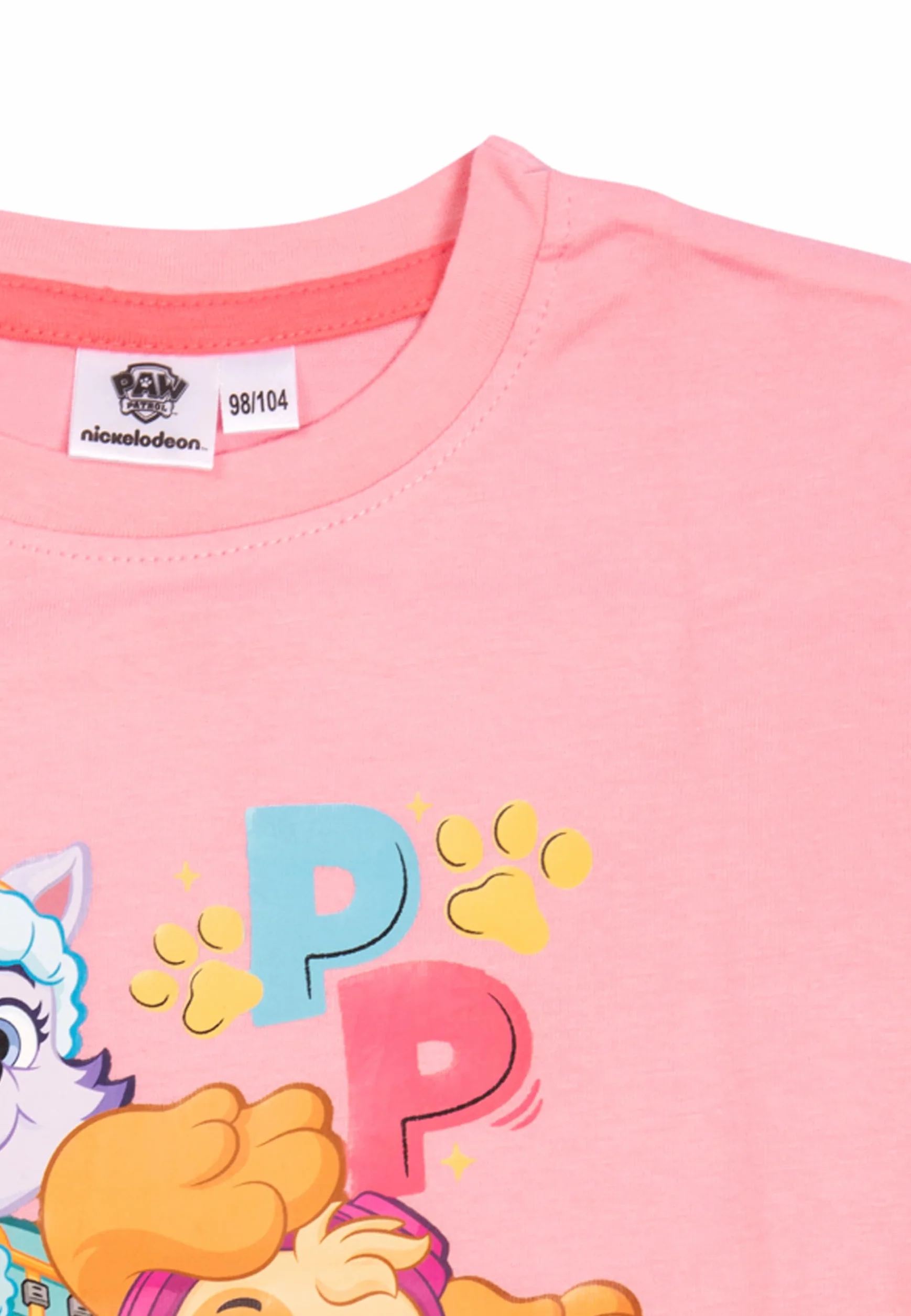 Psi Patrol T-Shirt dla dziewczynek Skye & Everest - Friends dziecięca koszulka z krótkim rękawem różowa