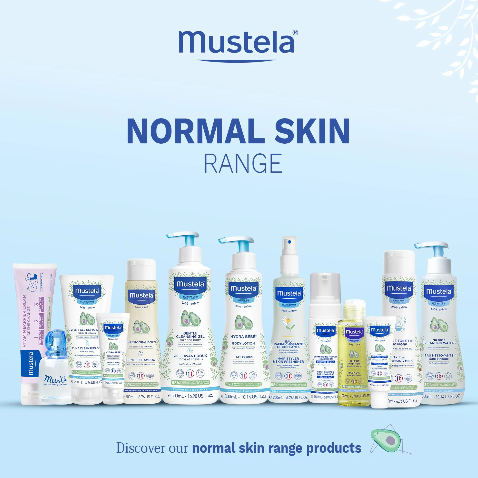 Mustela bébé – krem do pieluszek do wrażliwej skóry dziecka – ochrona przed podrażnieniami skóry i zaczerwienieniami (1 x 100 ml)