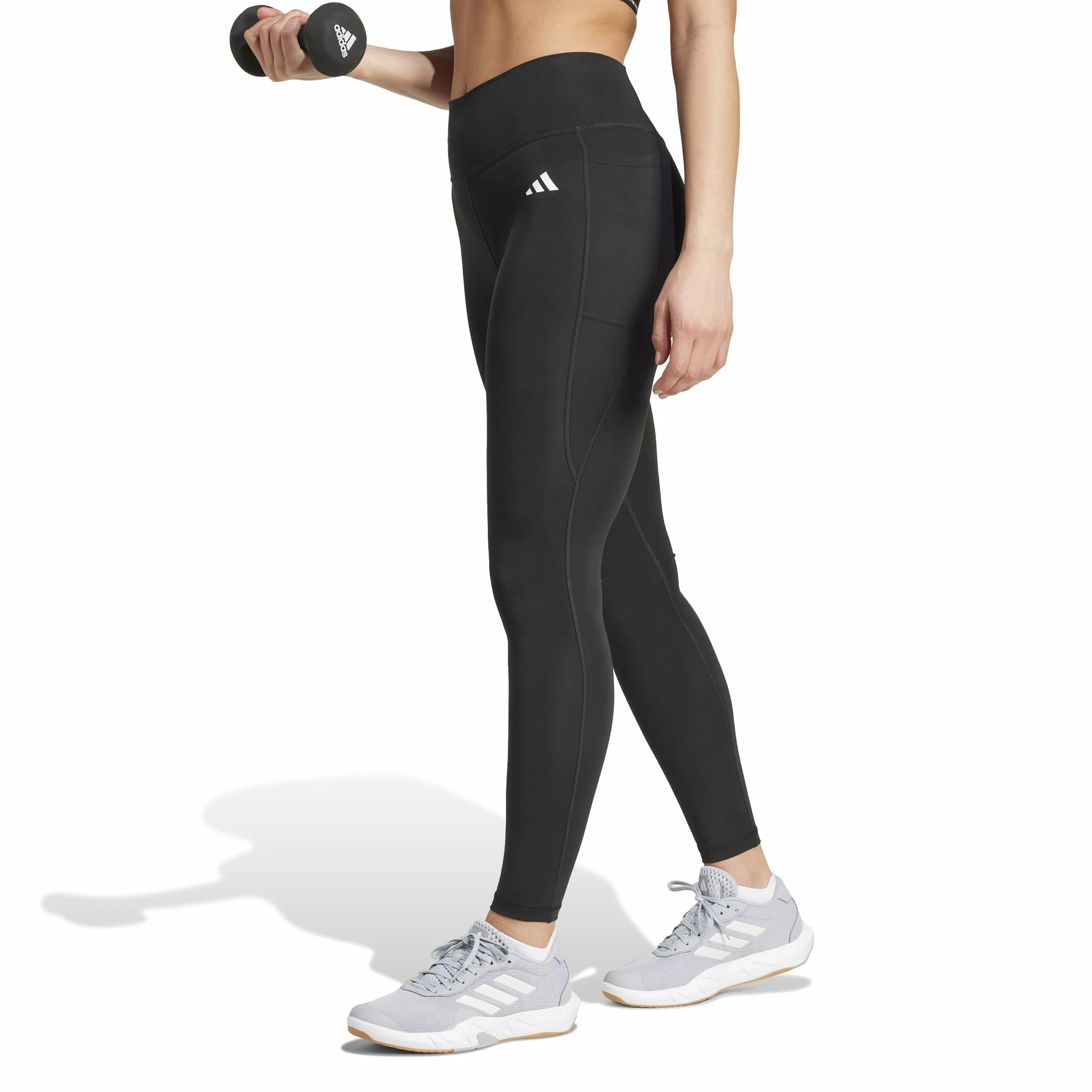 adidas Optime Essentials Stash Pocket Full Length Leggings - Rajstopy Kobiety