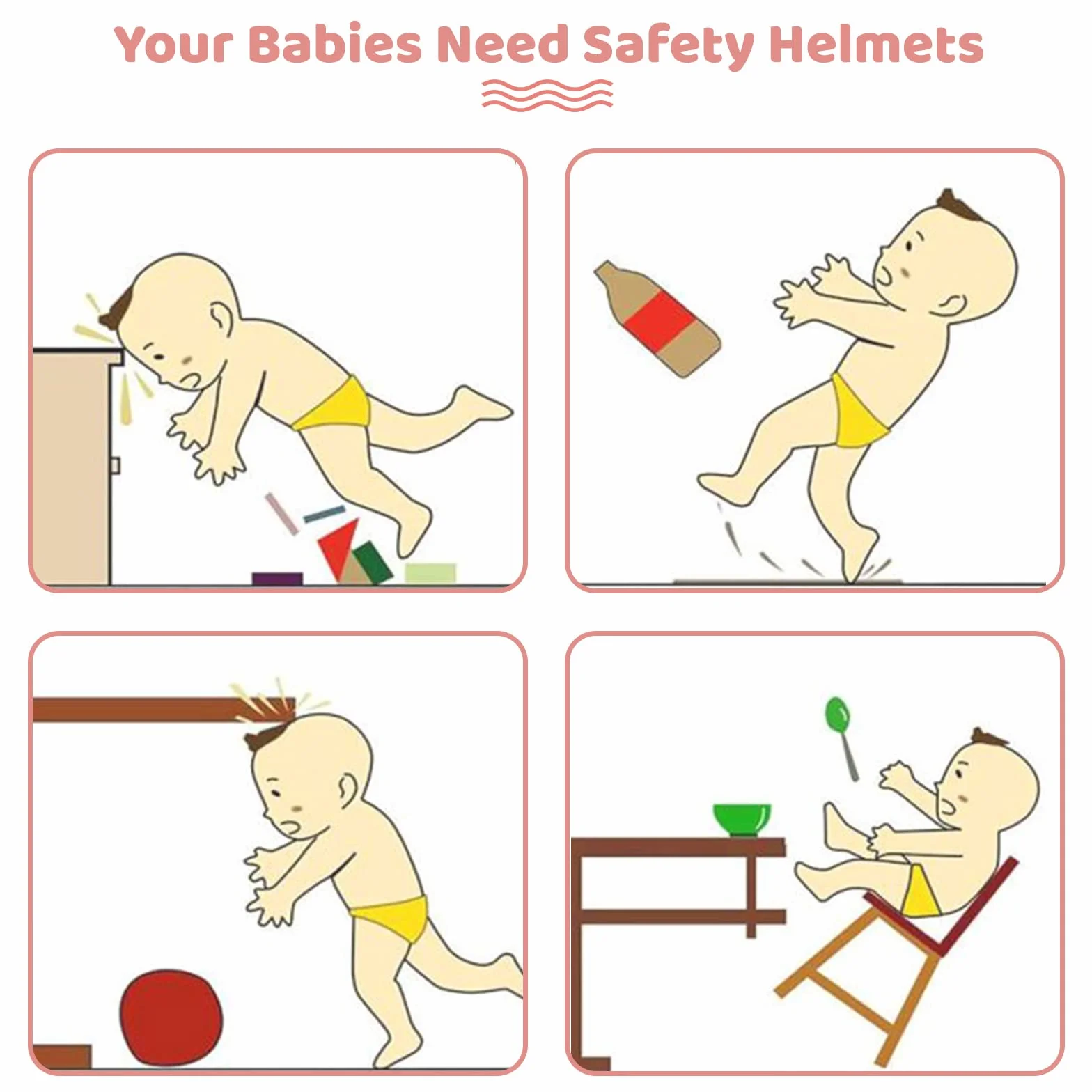 2 szt. Kask ochronny dla niemowląt, odporny na wstrząsy kask ochronny dla niemowląt, czapka ochronna do domu, regulowany kapelusz bawełniany dla dzieci, bezpieczeństwo raczkowania i chodzenia