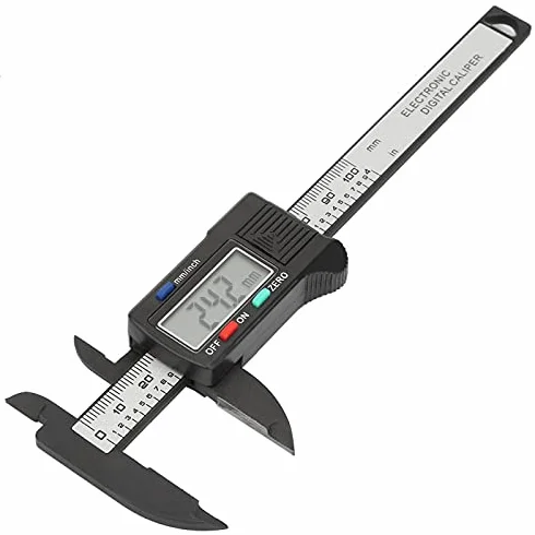 Suwmiarka cyfrowa suwmiarka, 0-100 mm / 0-4 z tworzywa sztucznego, elektroniczna suwmiarka cyfrowa z ekranem LCD, funkcja automatycznego wyłączania, przenośna