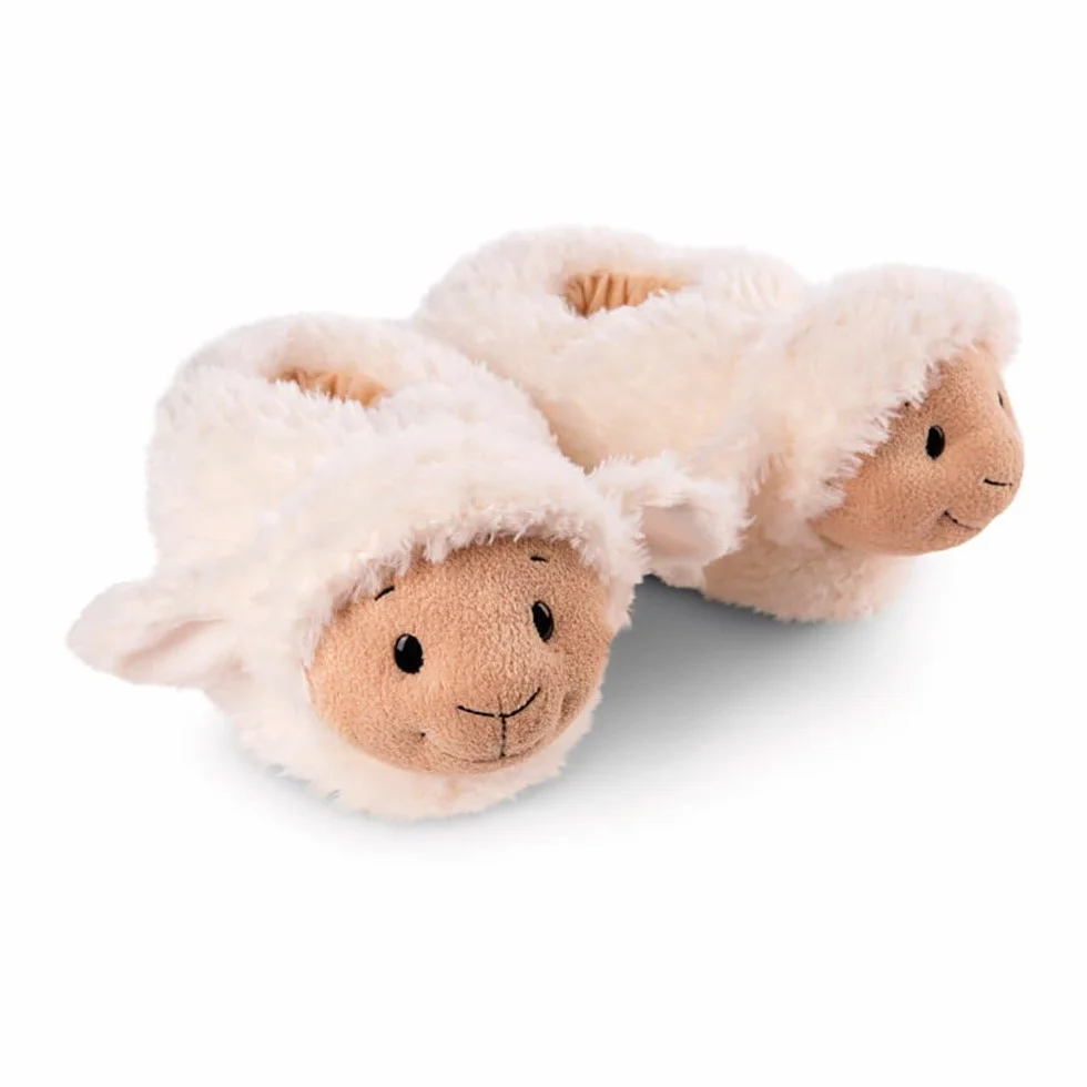 NICI Slippery papcie owieczka Sheepmila rozmiar (M) 34-37 beżowe - Pluszowe ciepłe kapcie ze zrównoważonej produkcji dla chłopców i dziewczynek - kapcie zwierzak z antypoślizgową podeszwą - slippery