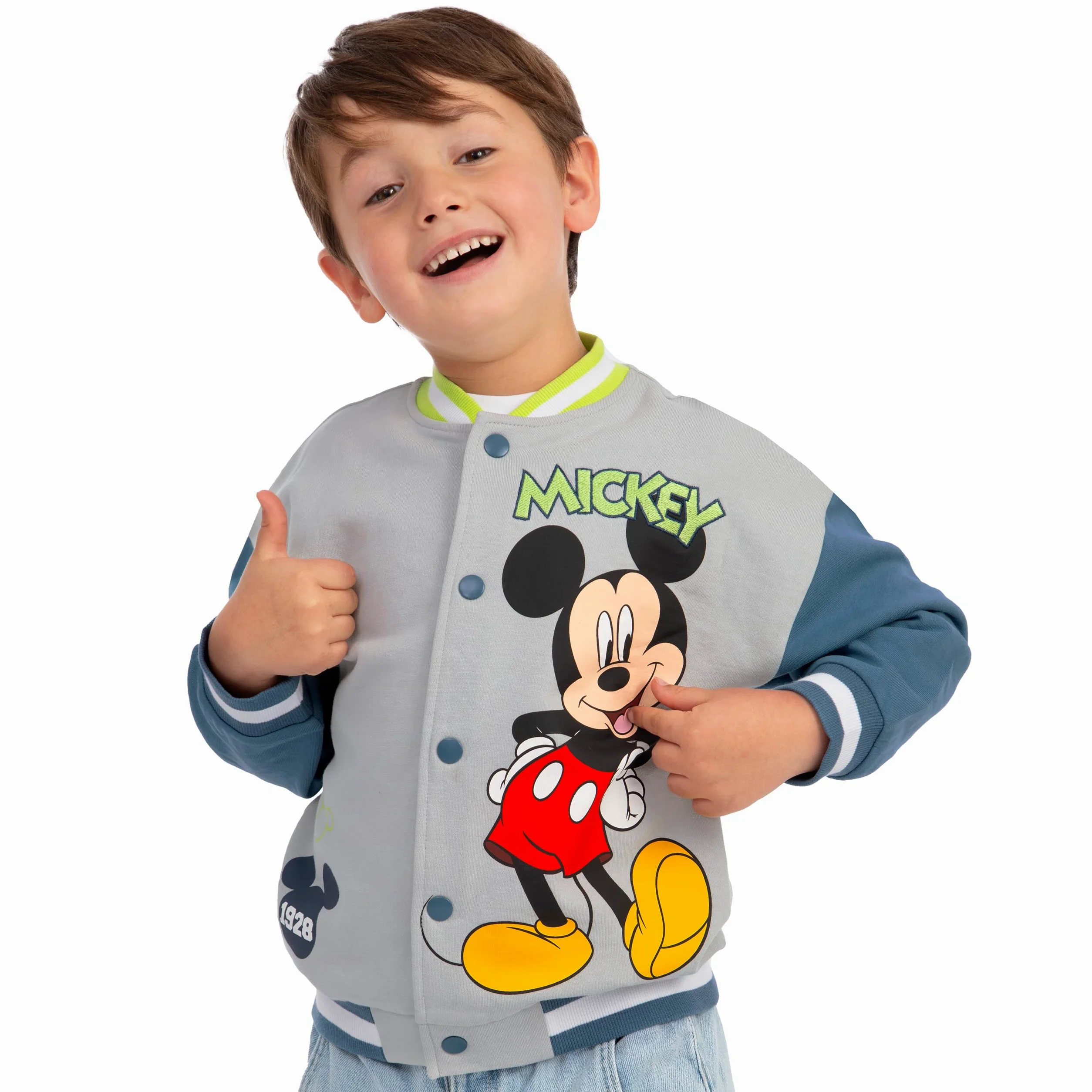 Disney Kurtka Bomber Chłopięca Mickey Mouse, Kurtka Mickey Dla Chłopców, Bawełniane Kurtki Baseballowe Na Lato