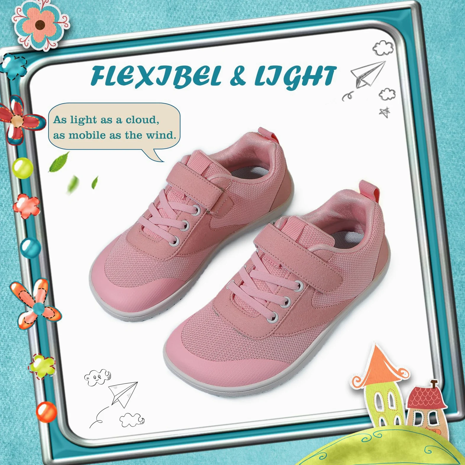 AONEGOLD Buty Boso Chłopcy Dziewczęta Oddychające Lekkie Elastyczne Wygodne Buty Do Biegania Antypoślizgowe Buty Do Biegania Sneakers