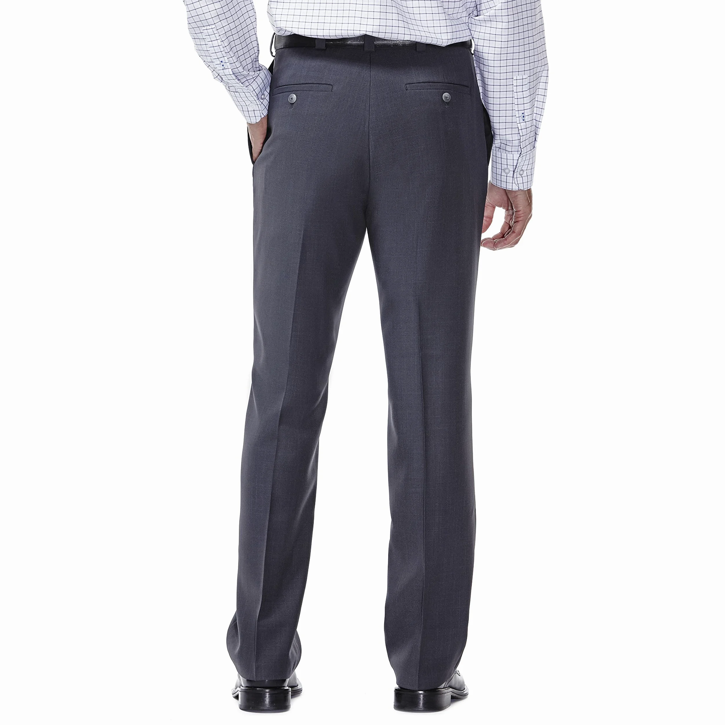 Haggar Męskie spodnie E-CLO Repreve Stria Flat Front Dress Pant