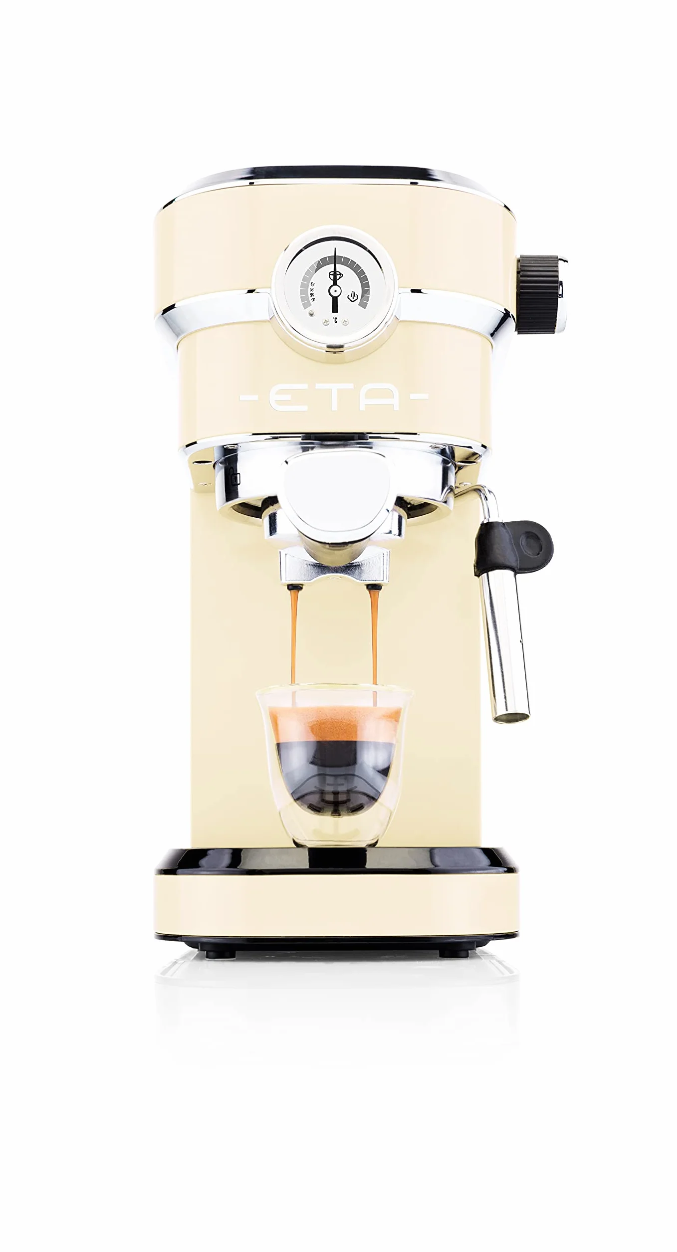 ETA Sitko Storio I beżowy I ekspres do espresso I dysza do pianki mlecznej I 20 bar I zbiornik na wodę 750 ml I 1350 W