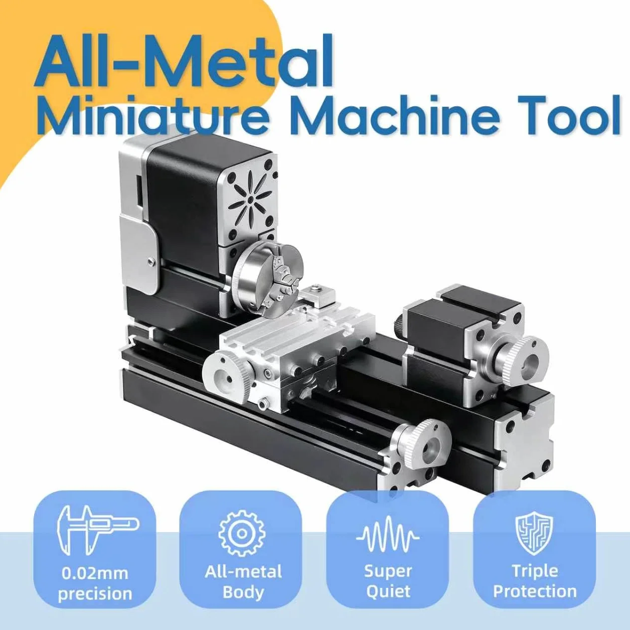 Miniaturowa tokarka 36 W 20000 obr./min Mini metalowa tokarka do hobbystów obróbki drewna