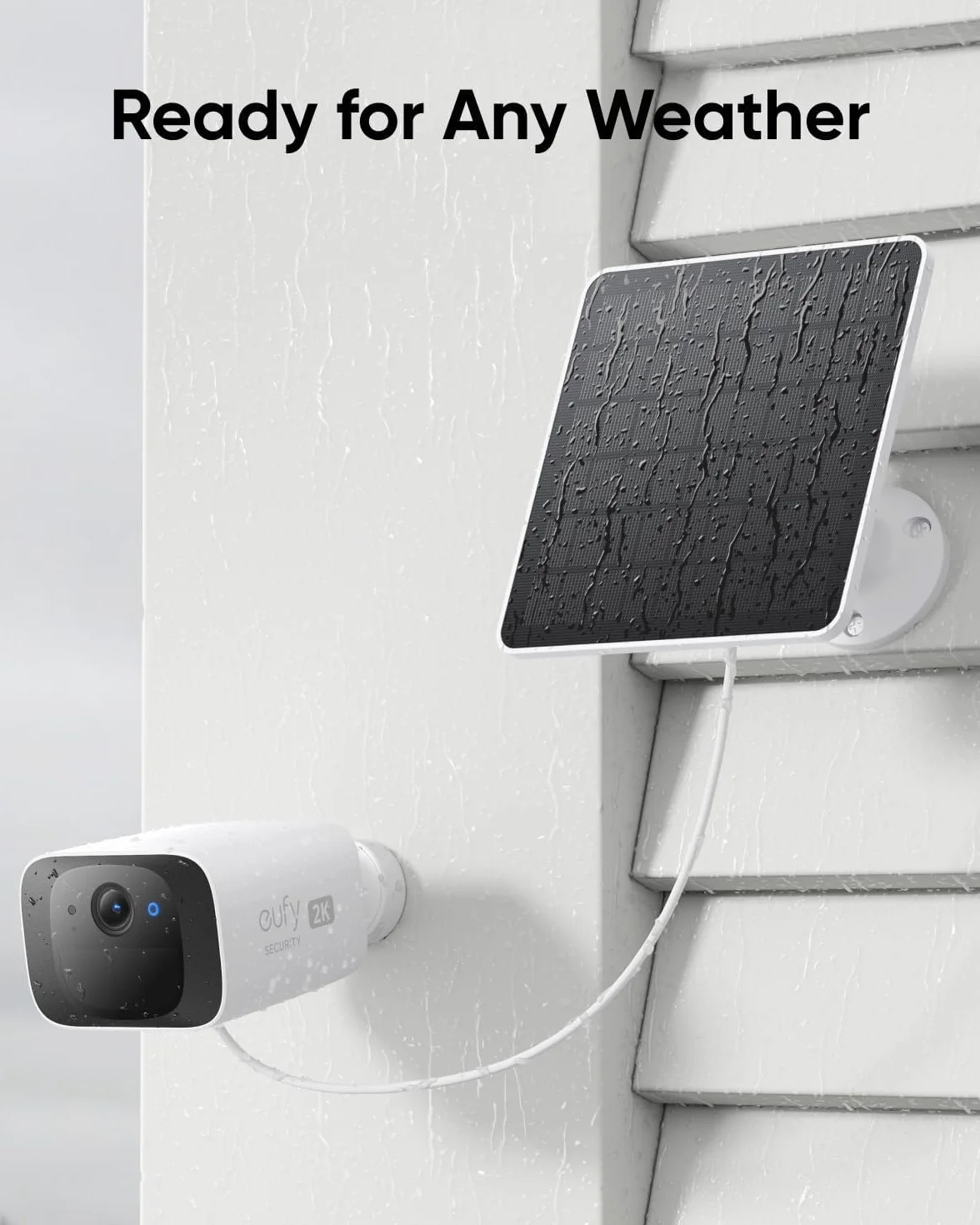 Panel słoneczny eufy Security (3 W) kompatybilny z eufyCam, ciągłe zasilanie, wodoszczelność IP65 do monitoringu zewnętrznego i ładowania kamer, kompatybilny z eufyCams