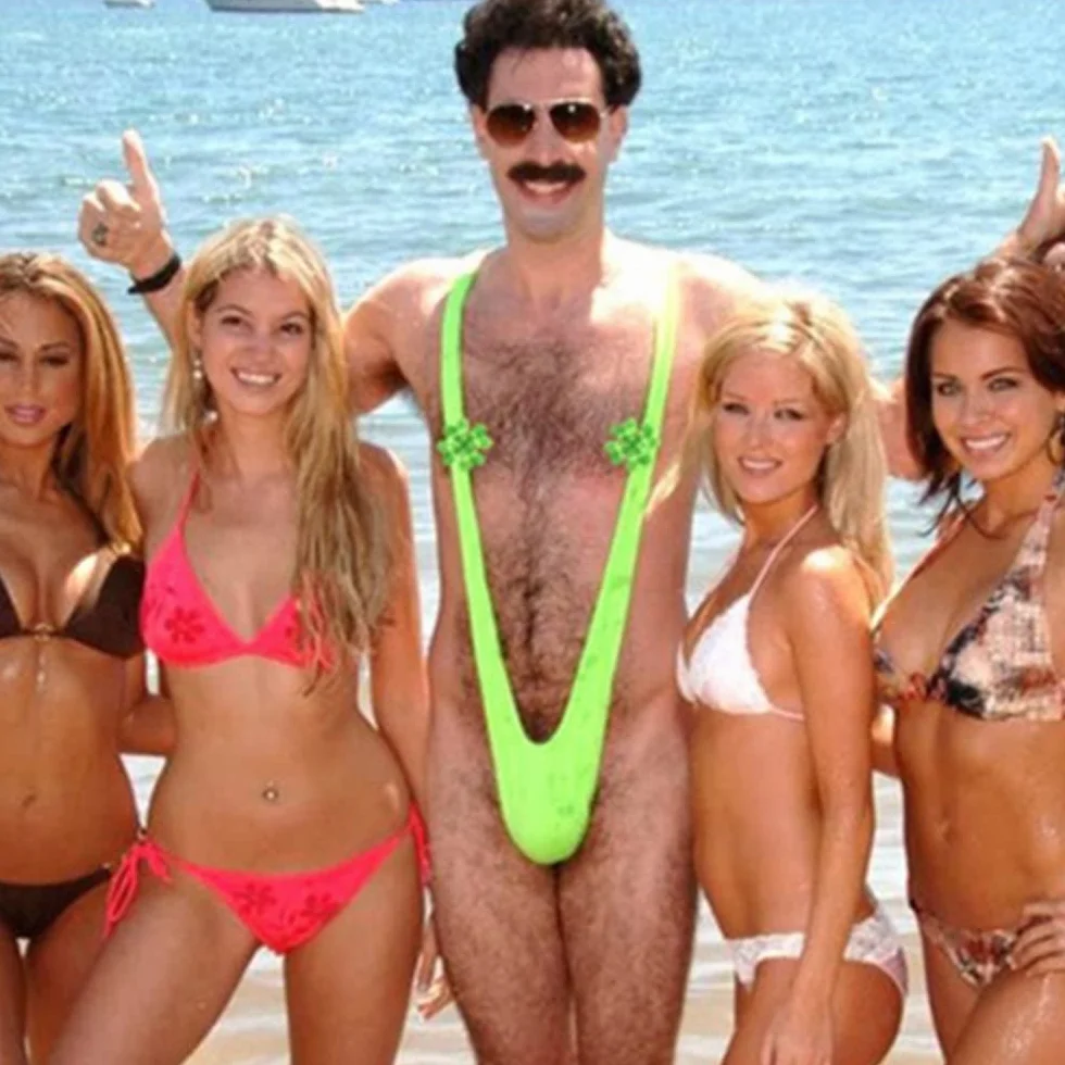 LATRAT Wewnątrz Ropa Borat Mankini Kostium Jeden Rozmiar Męski