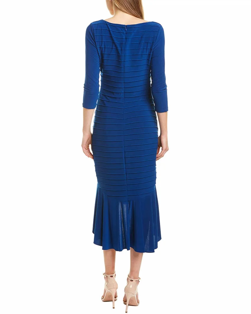 Adrianna Papell Sukienka Kobiety Pintucked Jersey Flounce Dress