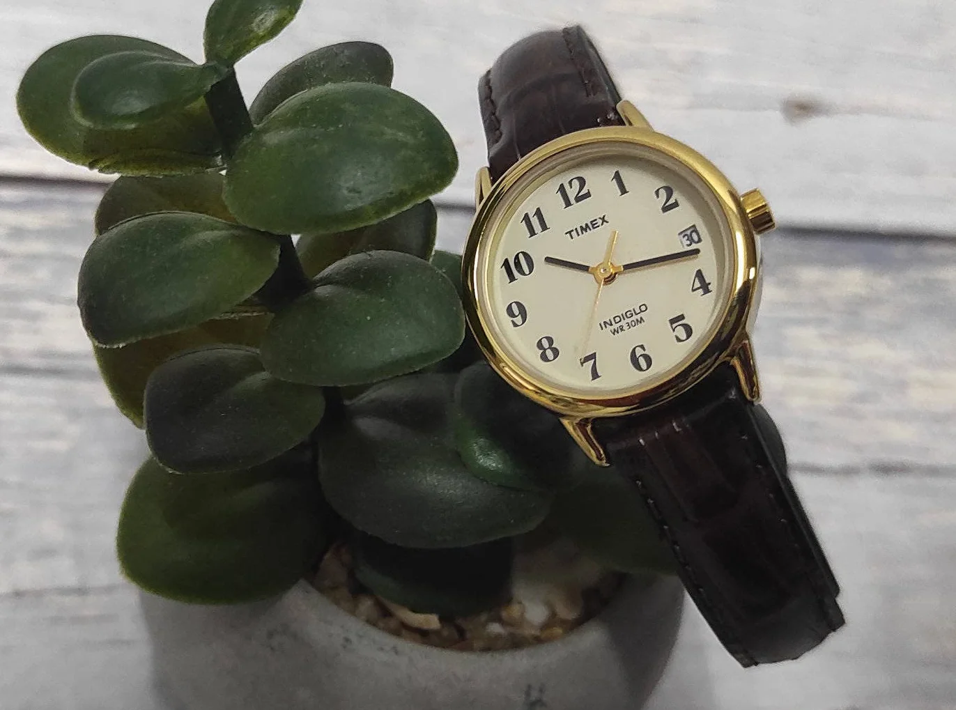 Timex Easy Reader damski 25 mm brązowy skórzany pasek zegarek