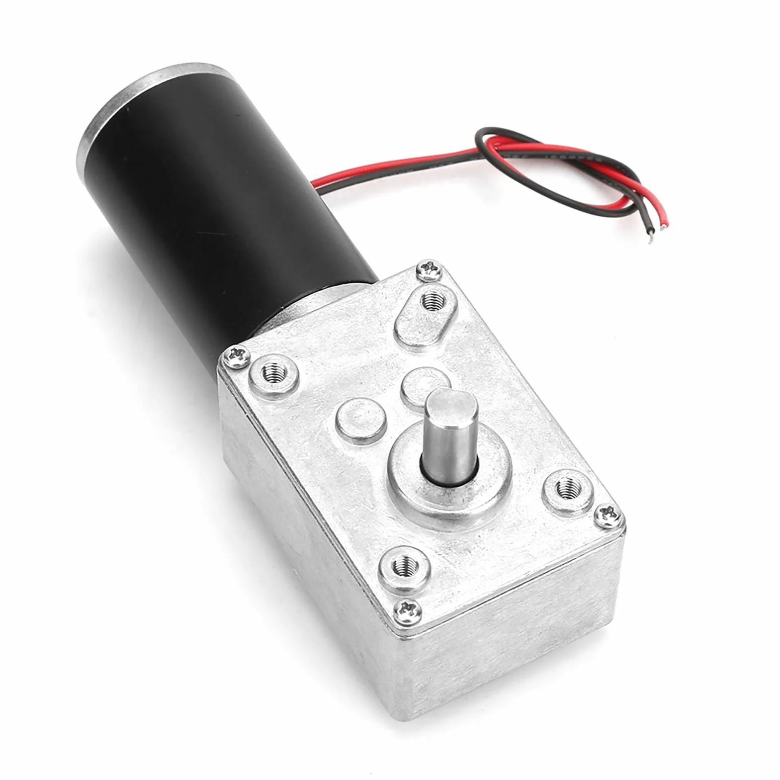 Silnik elektryczny 12V 50 RPM z przekładnią ślimakową, wysoki moment obrotowy, 8mm wał dwustronny, zmniejszona prędkość obrotowa
