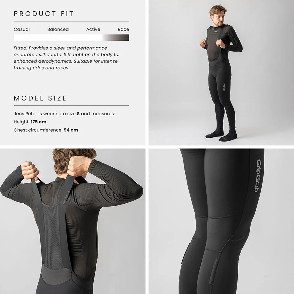 GripGrab Gripgrab Pacr Wasserabweisende Bib Tights Trägerhose Ohne Polster - Spodnie na szelkach kolarskich Mężczyźni