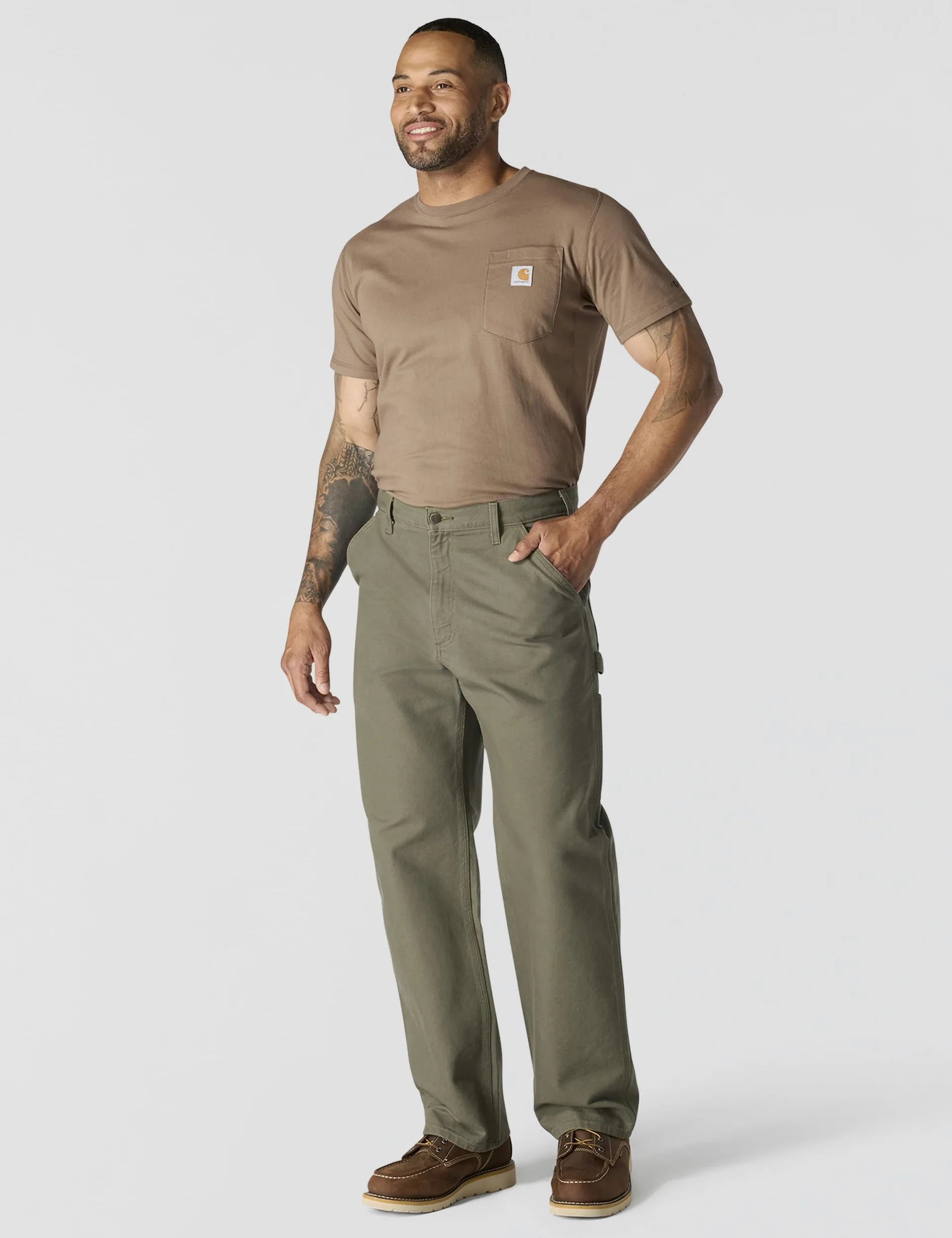Carhartt Washed Duck Work Dungaree - Dżins Mężczyźni