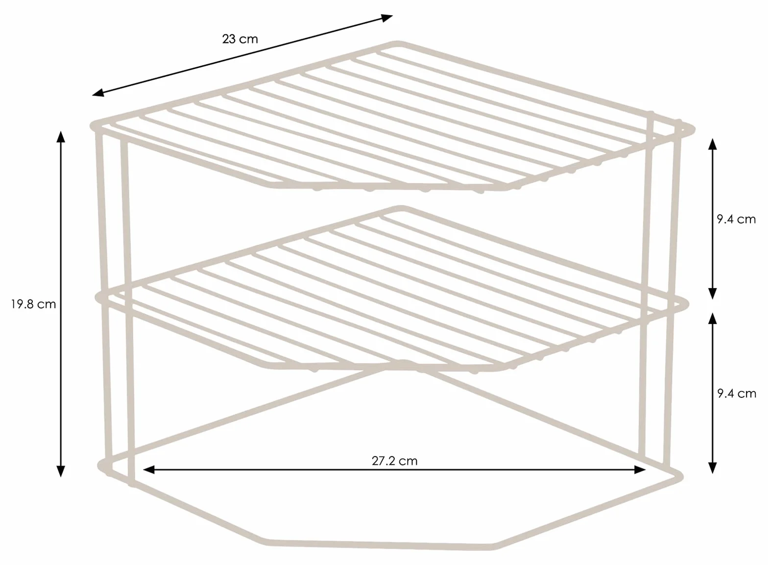 simplywire – Trzypoziomowa suszarka na talerze – organizer do szafki kuchennej – czarny