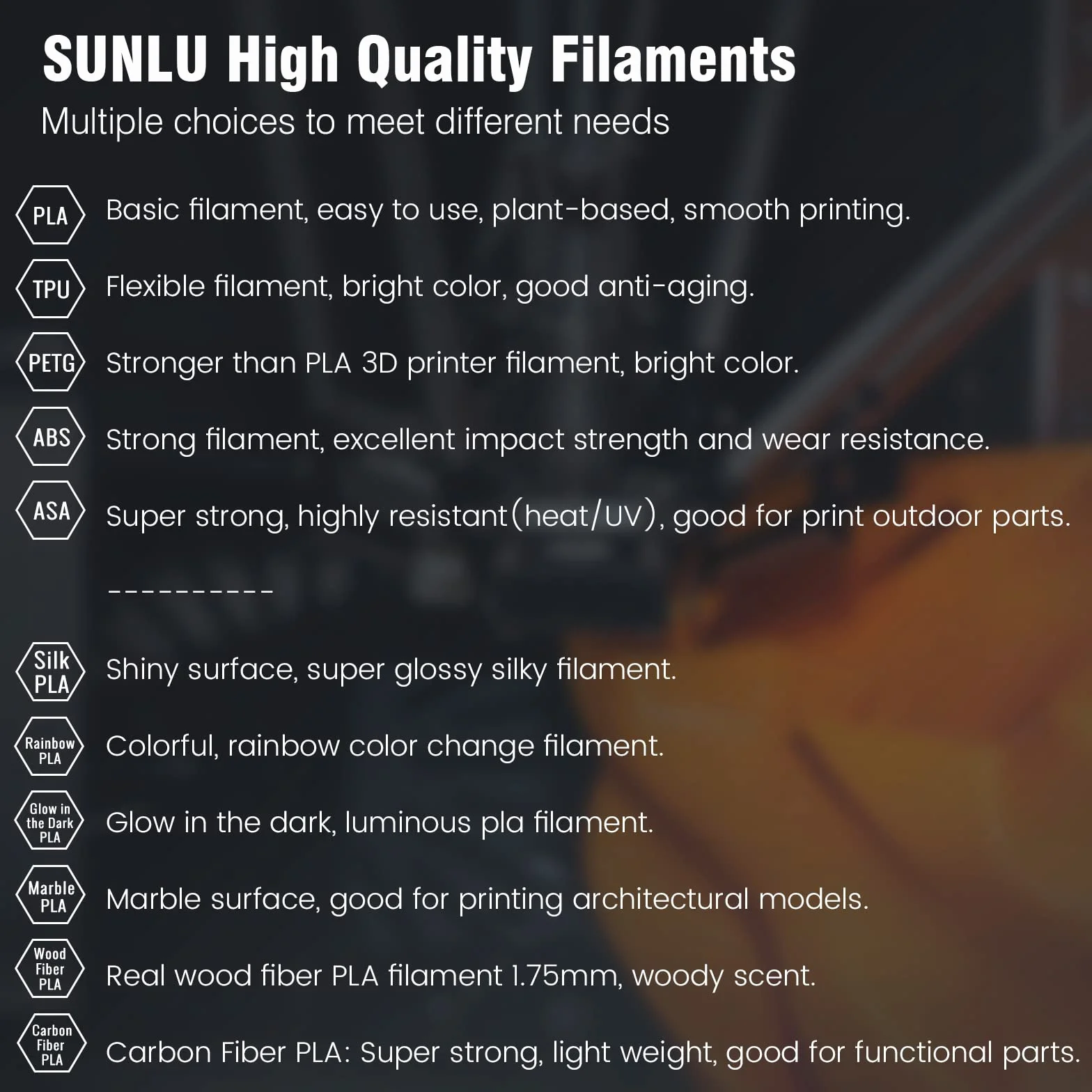 SUNLU ASA Filament 1,75 mm, Odporny na Promieniowanie UV/Deszcz/Ciepło Filament do Drukarek 3D, Wytrzymały Filament 3D, Szpula 1KG ASA Niebieski