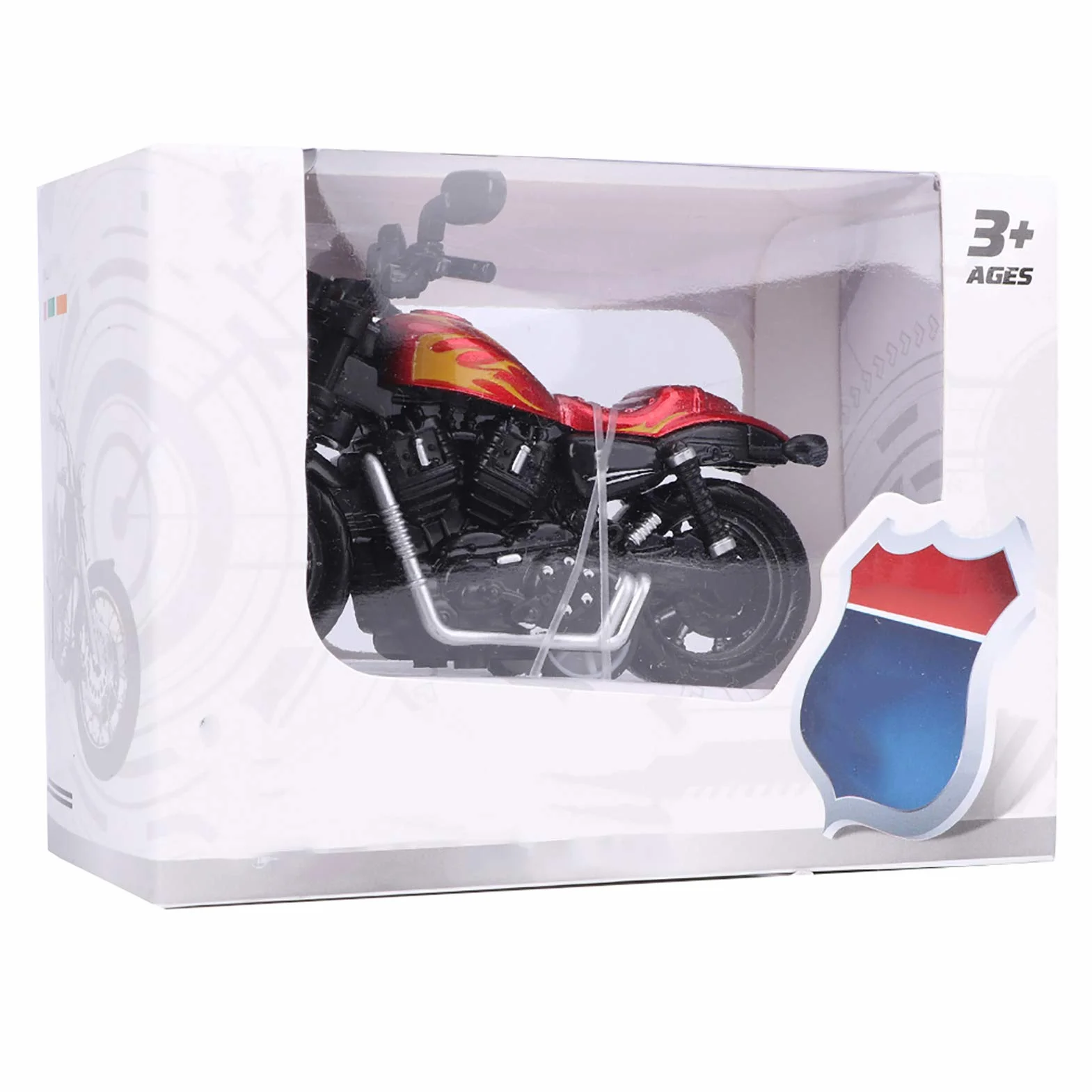Aluminiowa zabawka motocyklowa Wysoka symulacja Model motocykla Pojazd typu pull-back Zabawka dla dzieci Zestaw prezentowy z zabawkami intelektualnymi (czerwony)