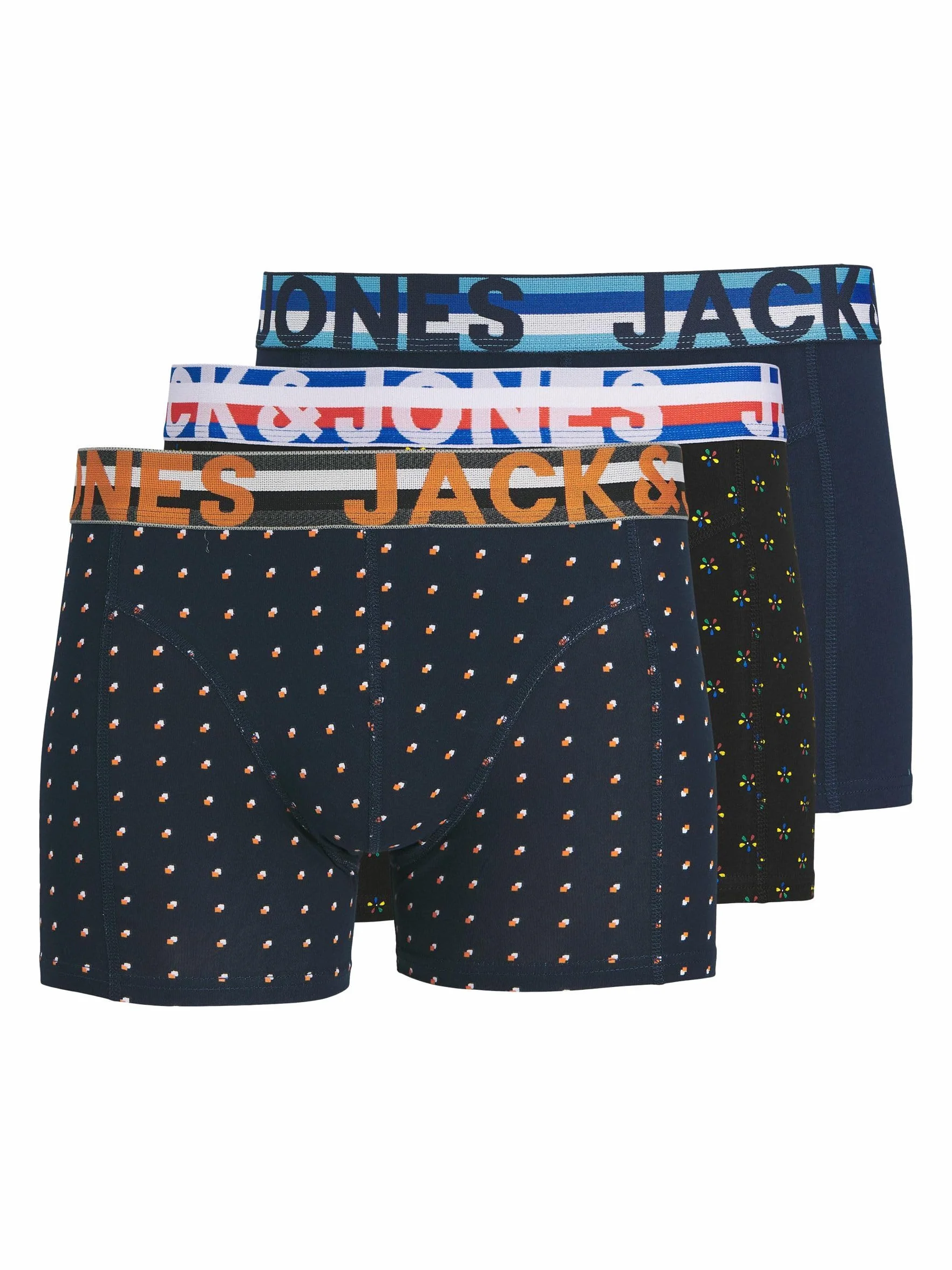JACK & JONES Jachenrik Trunks 3 Pack Bokserki Mężczyźni