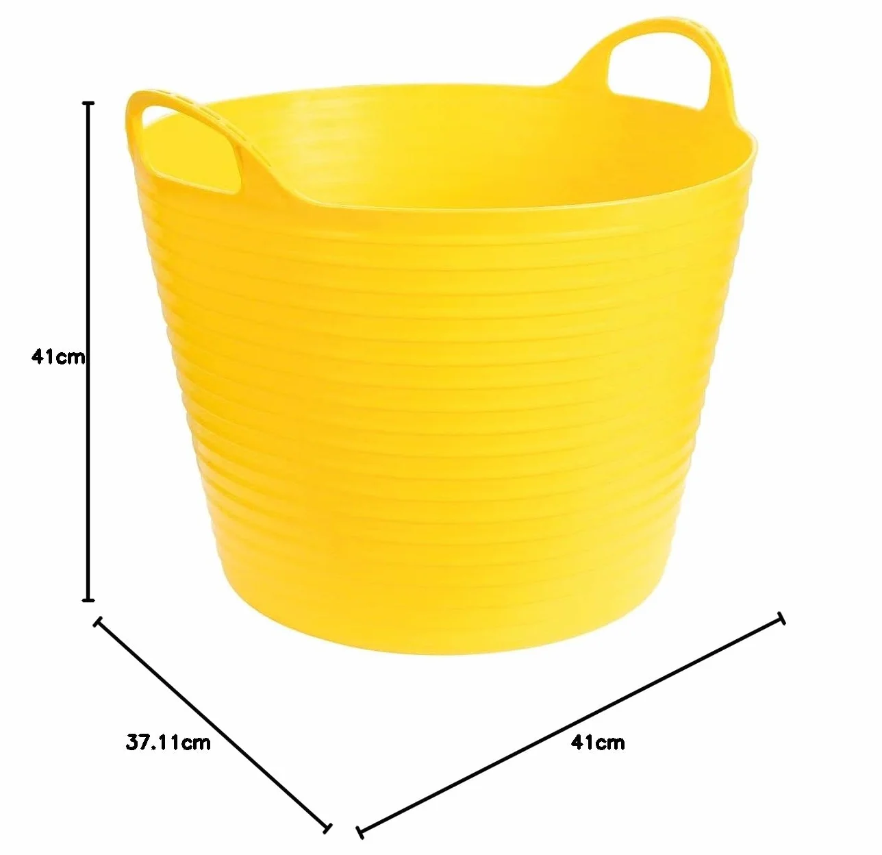 Kerbl Koryto FlexBag (waga: 680 g, pojemność: 28 l. żółty, dwa uchwyty, uniwersalne zastosowanie, wytrzymałe) 323534
