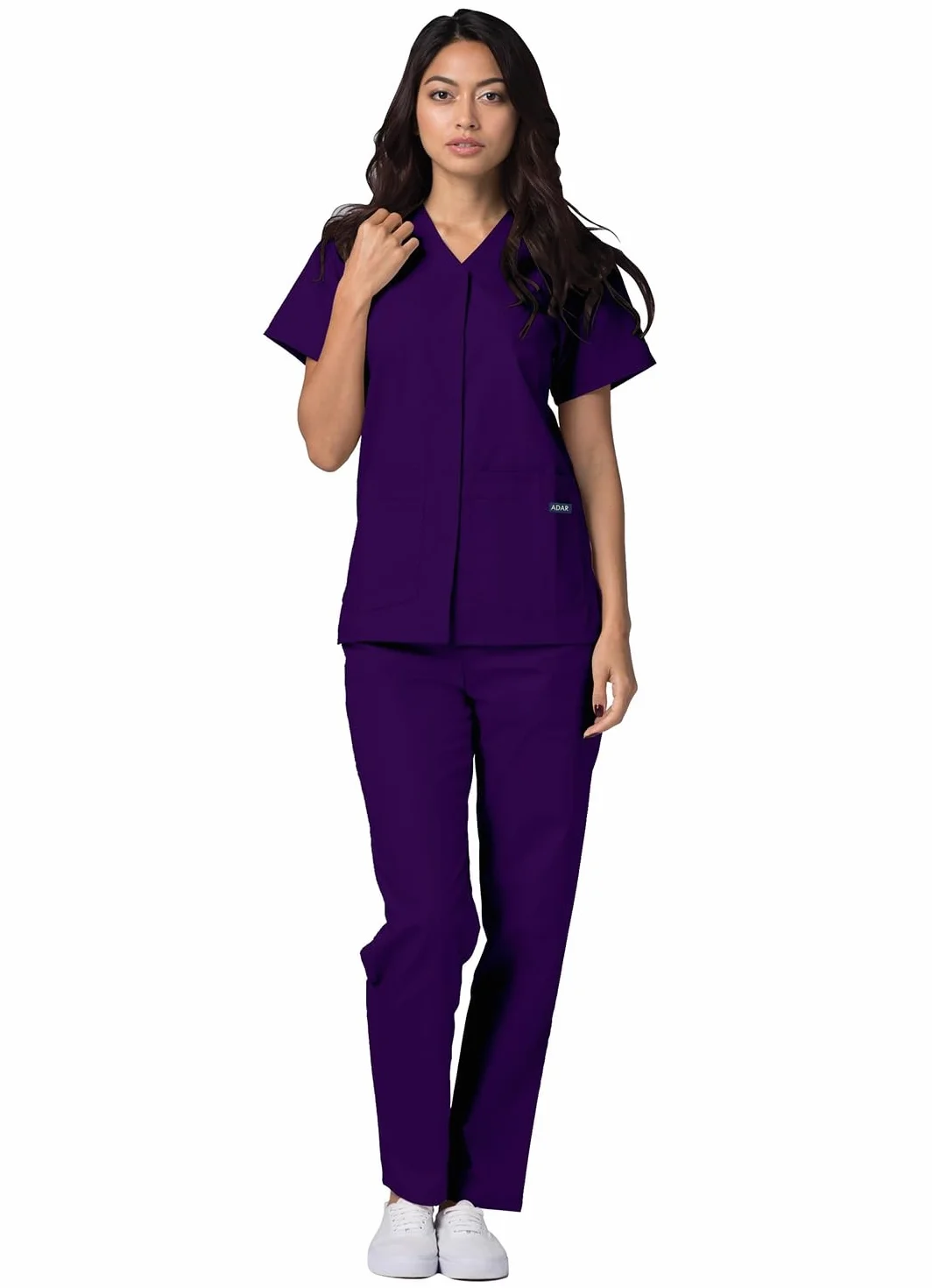 Adar Uniforms Damska koszula medyczna 604prpm fioletowa, M UK