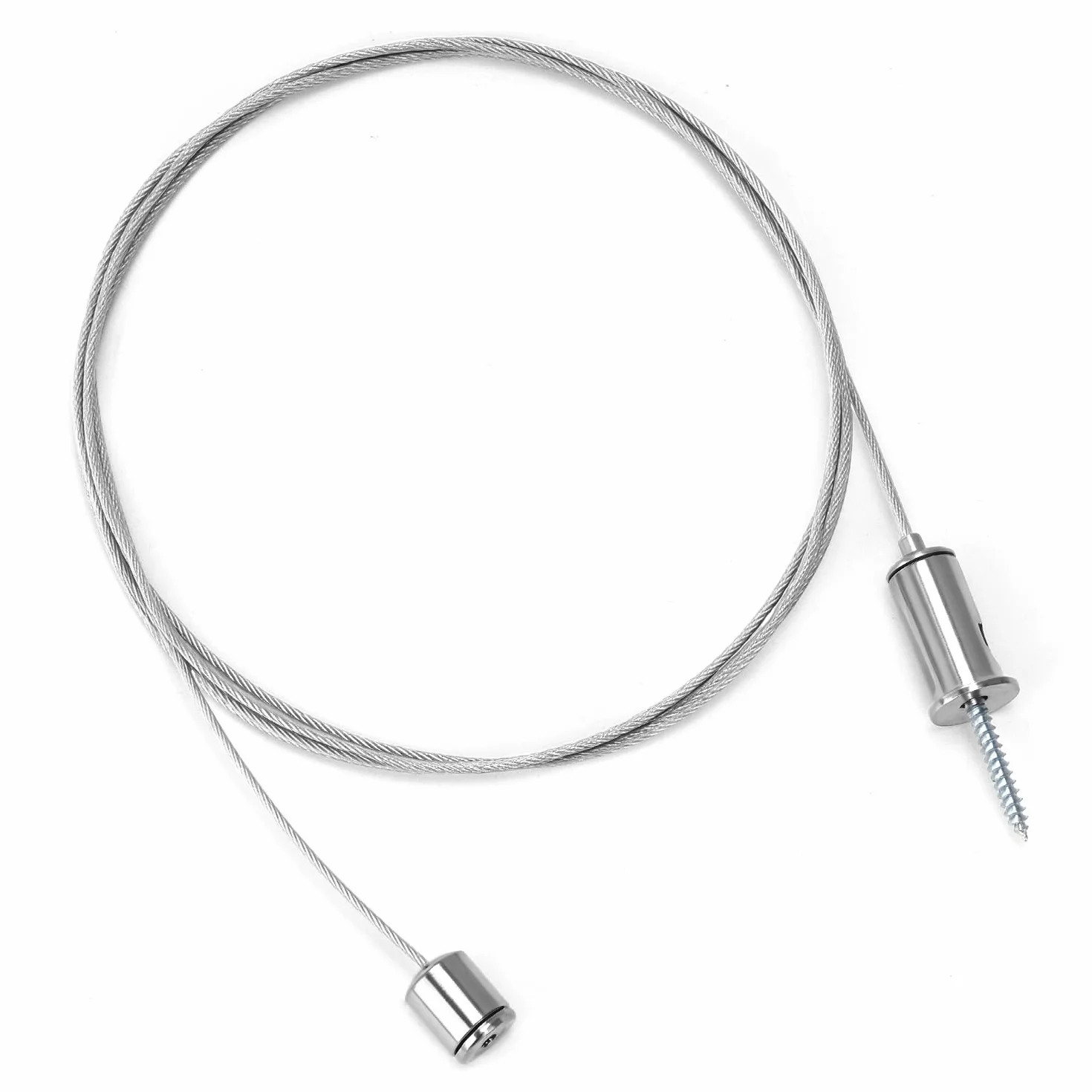 QWORK® 8 sztuk kabli hakowych ze stali nierdzewnej, 1,5 mm x 1,5 m, lina, kołek sufitowy, mocowanie sufitowe, do sufitu sufitowego, do sufitu sufitowego LED