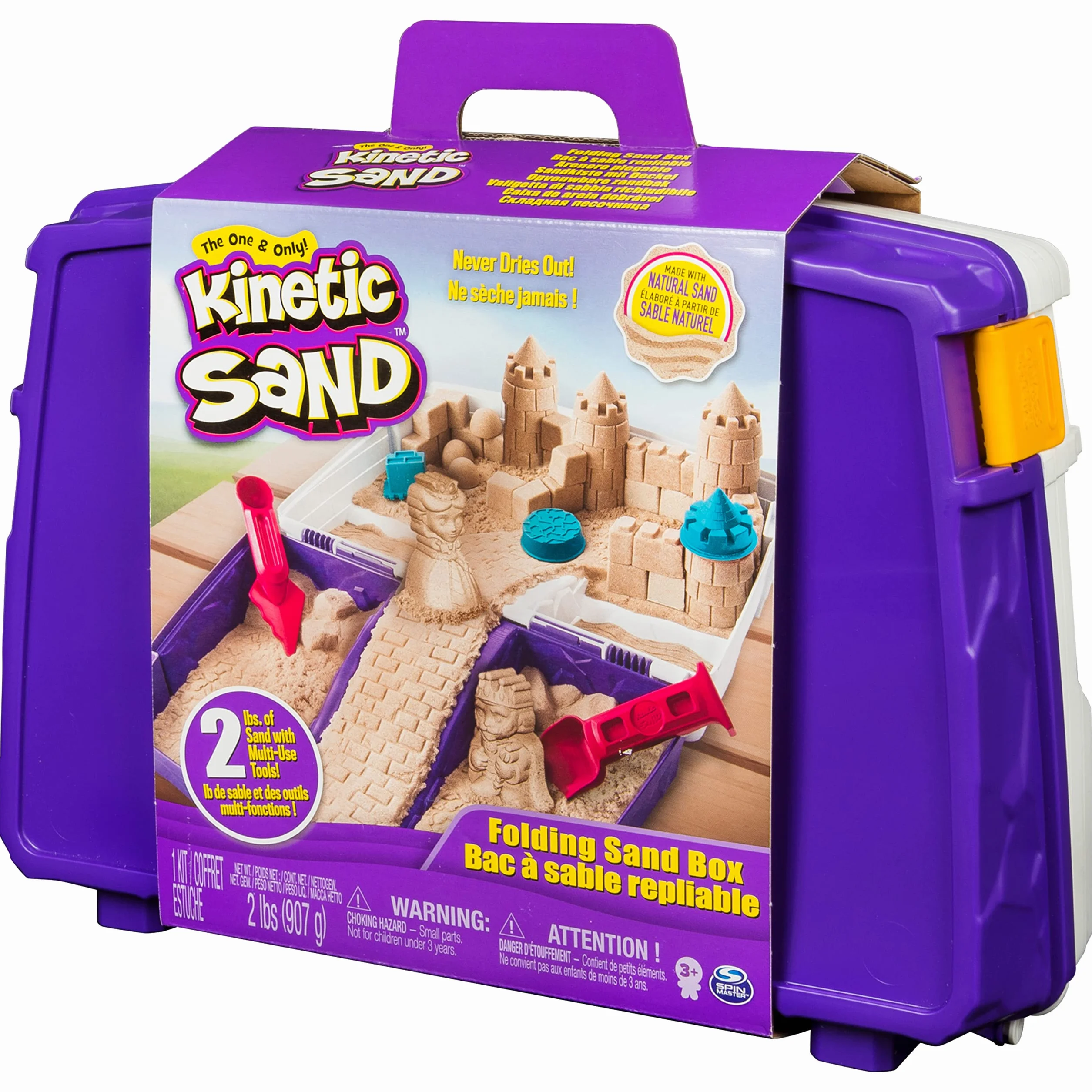 Kinetic Sand, Walizka z piaskiem kinetycznym i akcesoriami, dla dzieci od 3 lat