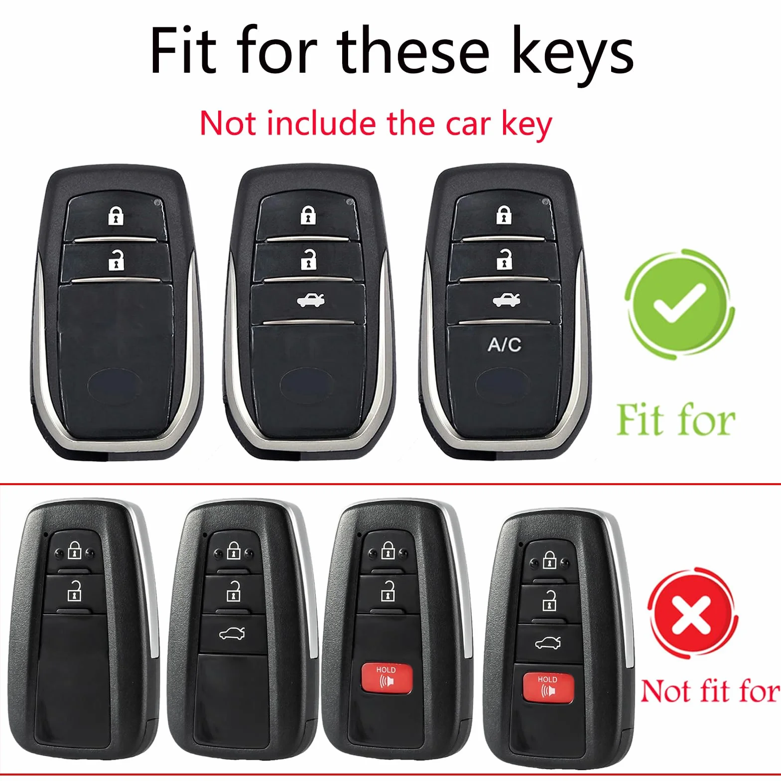 ontto Skórzane etui na kluczyki samochodowe do Toyota Corolla Cross GR Yaris Hybrid Hilux Prius CHR RAV4 Suzuki Swace