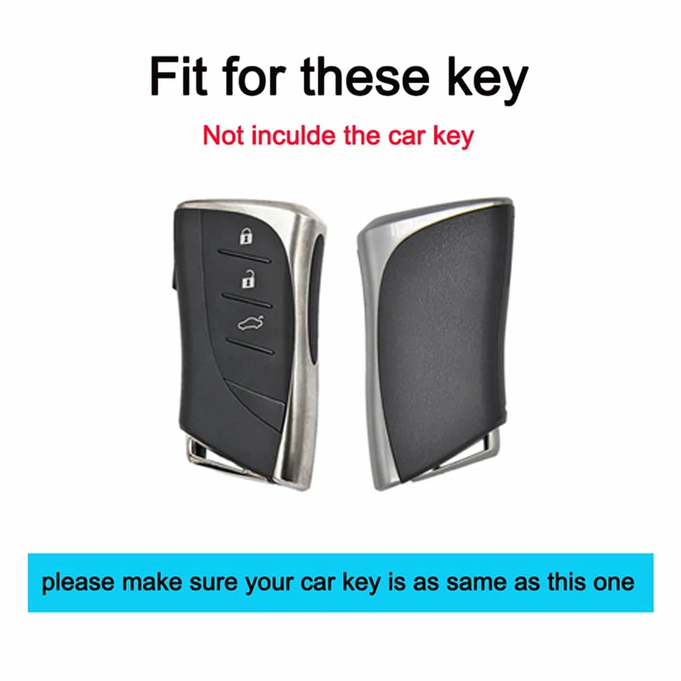 Ontto Etui na kluczyki samochodowe pasuje do Lexus LBX UX 300e GX460 ES250 ES300h LC500h UX200h UX250h NX300h 2020-2025, etui na klucze z poliuretanowe skóry, osłona kluczy, zabezpieczenie kluczy 3