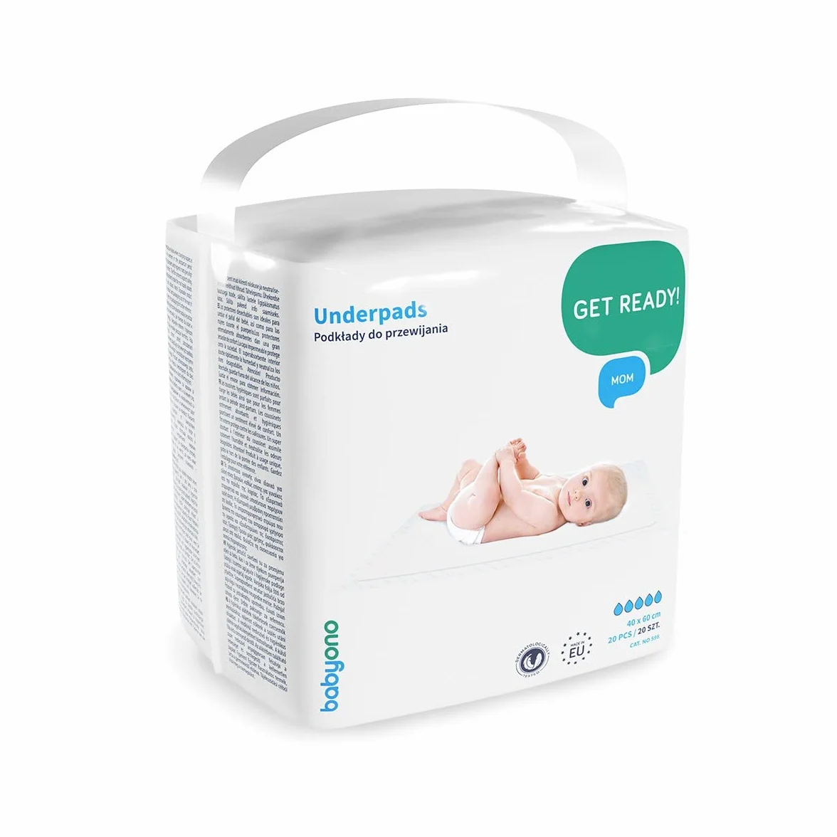 Babyono Podkład do przewijania 40x60 cm 20 szt. biały