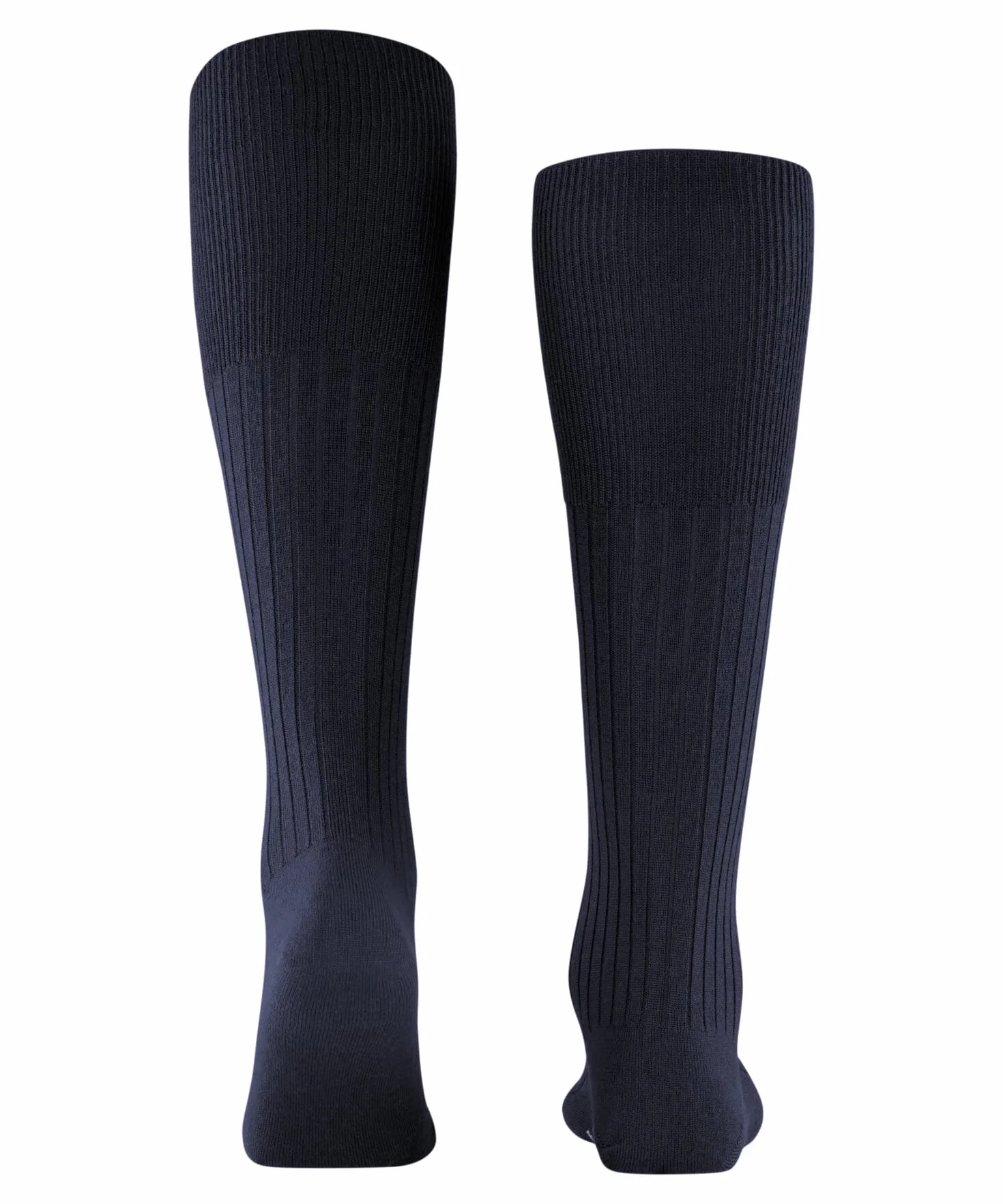FALKE Podkolanówki Bristol Pure M Kh Wełna Długie Niebieski Dark Navy 43-44