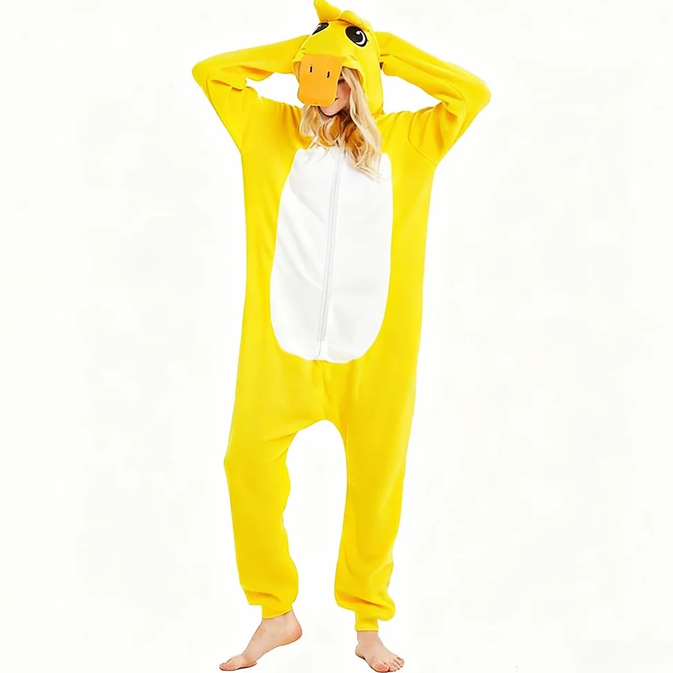 flintronic Unisex zwierzęcy kombinezon dla dorosłych, piżama dla dorosłych, bielizna nocna na Halloween, Boże Narodzenie, cosplay, przyjęcie, kostium, z kapturem, odzież domowa