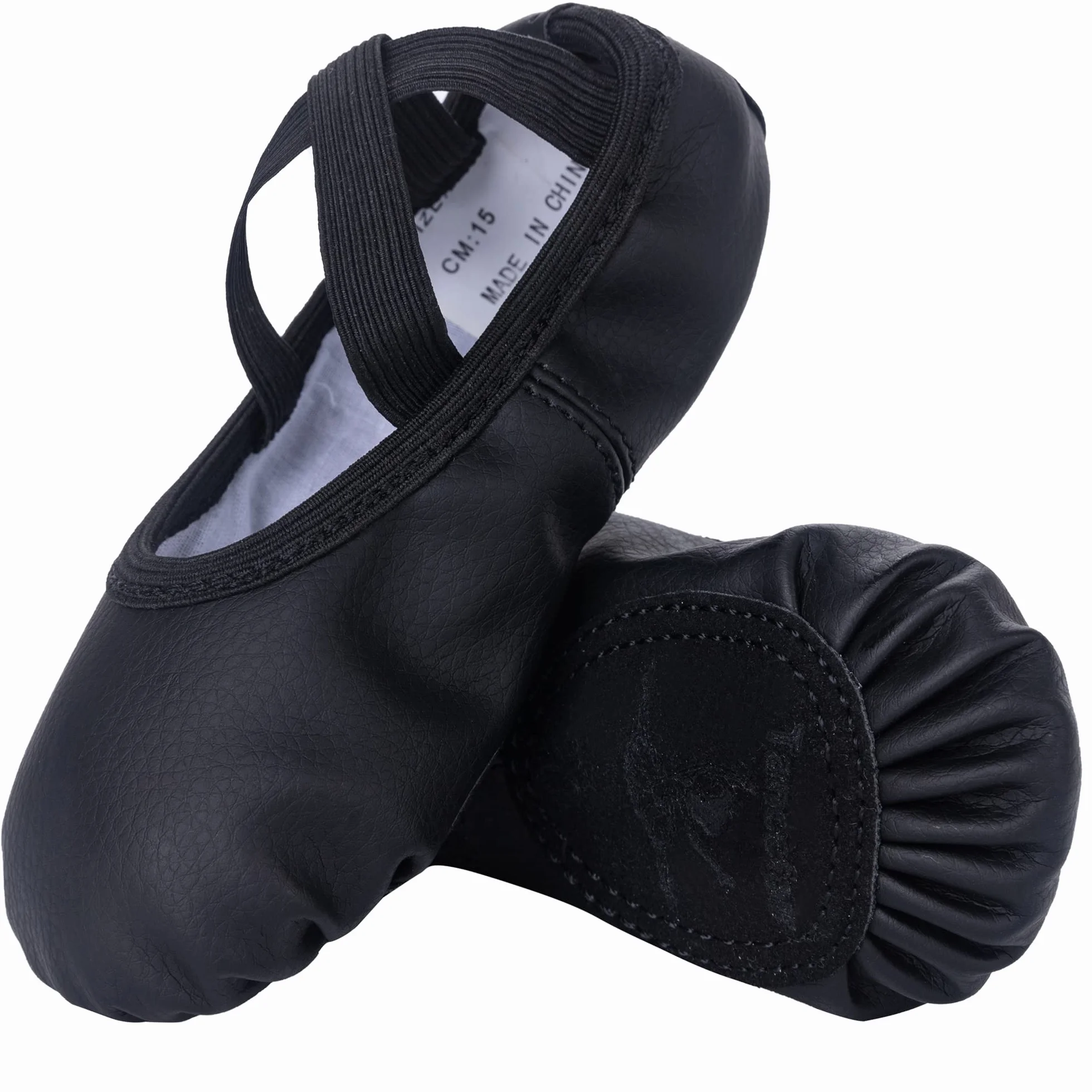 Buty baletowe, skórzane płaskie buty baletowe, buty do tańca baletowego, skórzane buty do tańca z dzieloną podeszwą dla dziewczynek, małych dzieci, kobiet