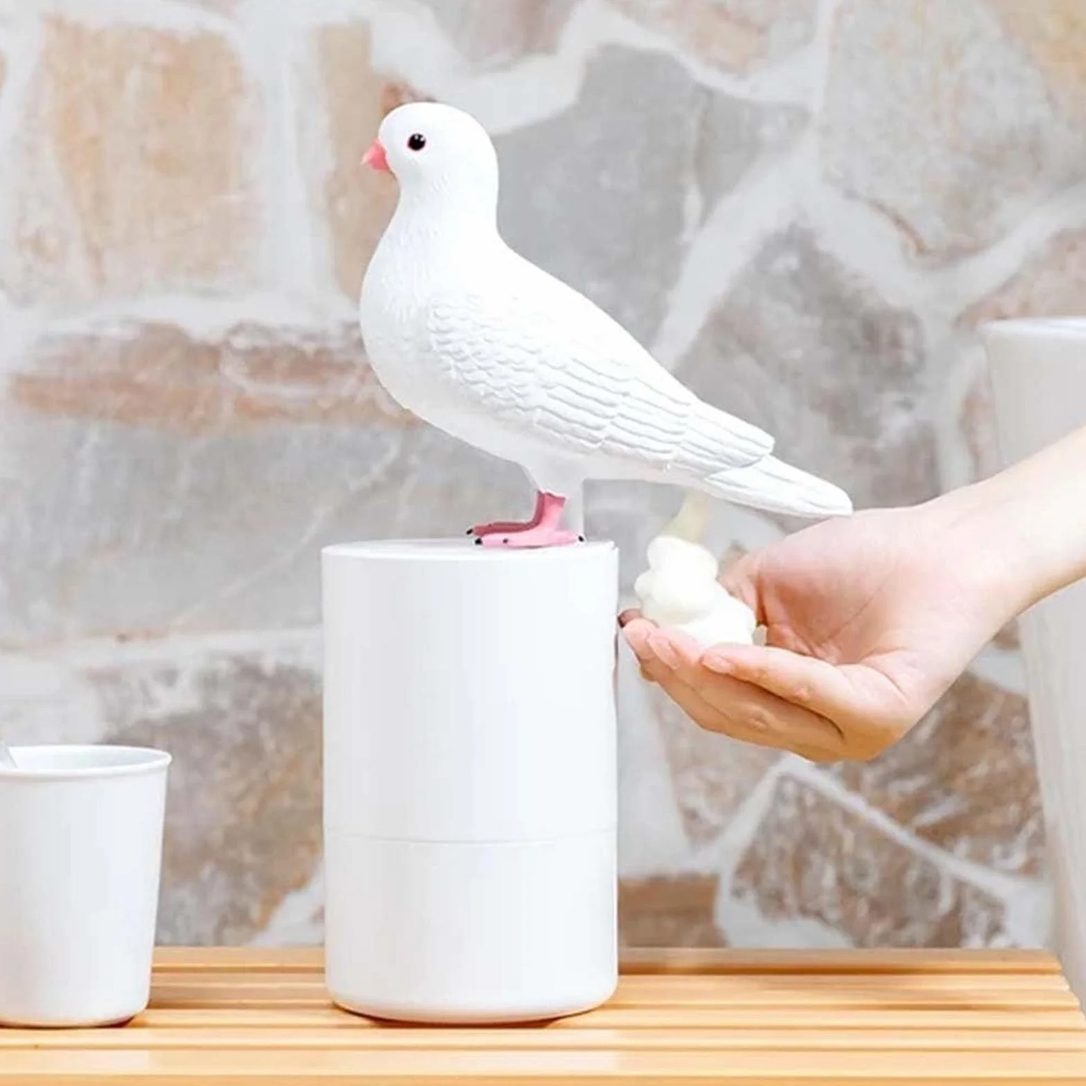 Pigeon Automatyczna myjka do rąk z pianki indukcyjnej, dozownik mydła dla gołębi, dozownik mydła dla ptaków, automatyczny dozownik piany, bezdotykowy, automatyczna indukcja gołębi do kuchni, łazienki
