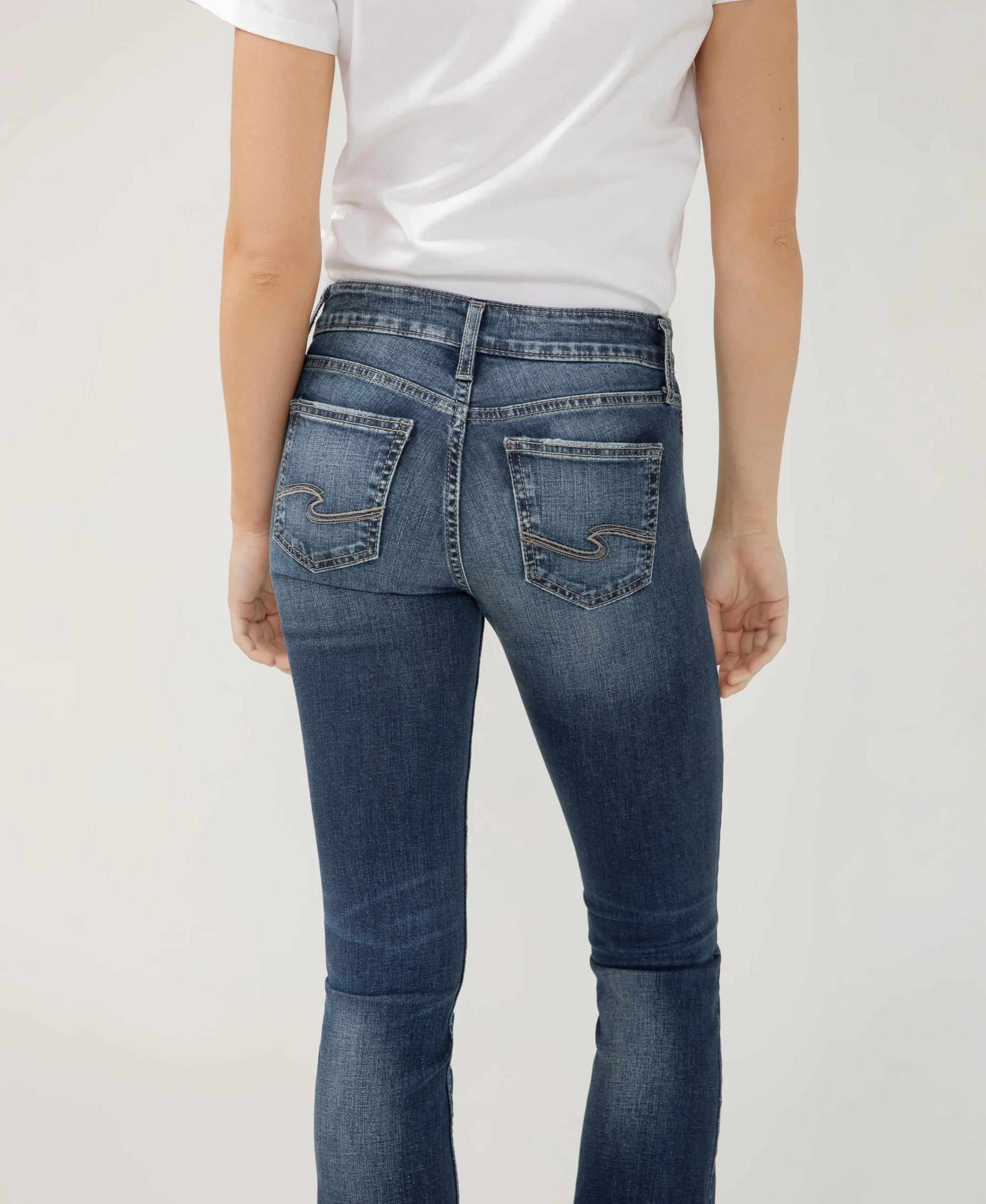 Silver Jeans Dżins damski Suki Curvy Fit Mid Rise Slim Bootcut Jeans