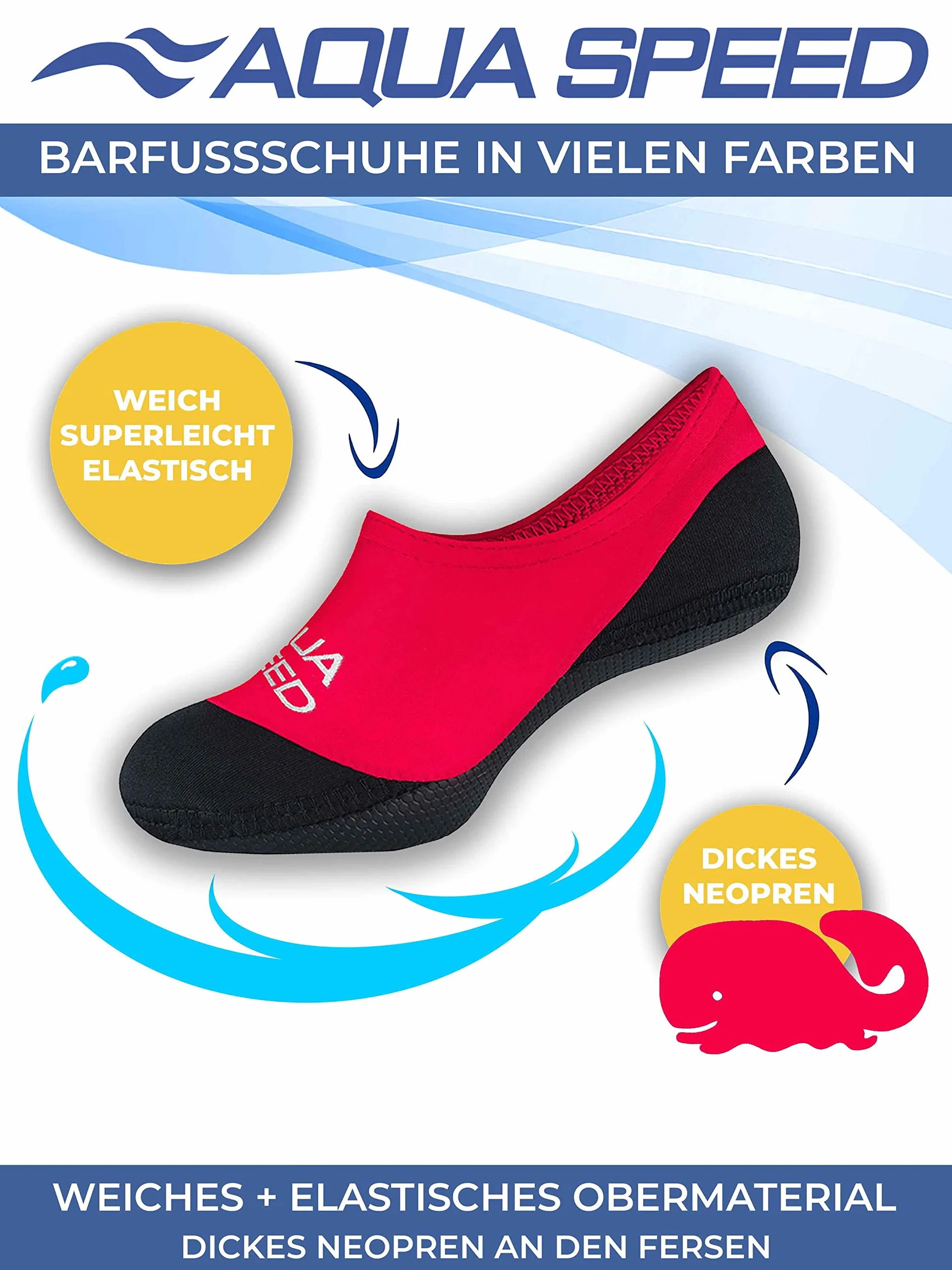 Aqua Speed NEO SOCKS dla dzieci 20-29 neoprenowe antypoślizgowe lekkie