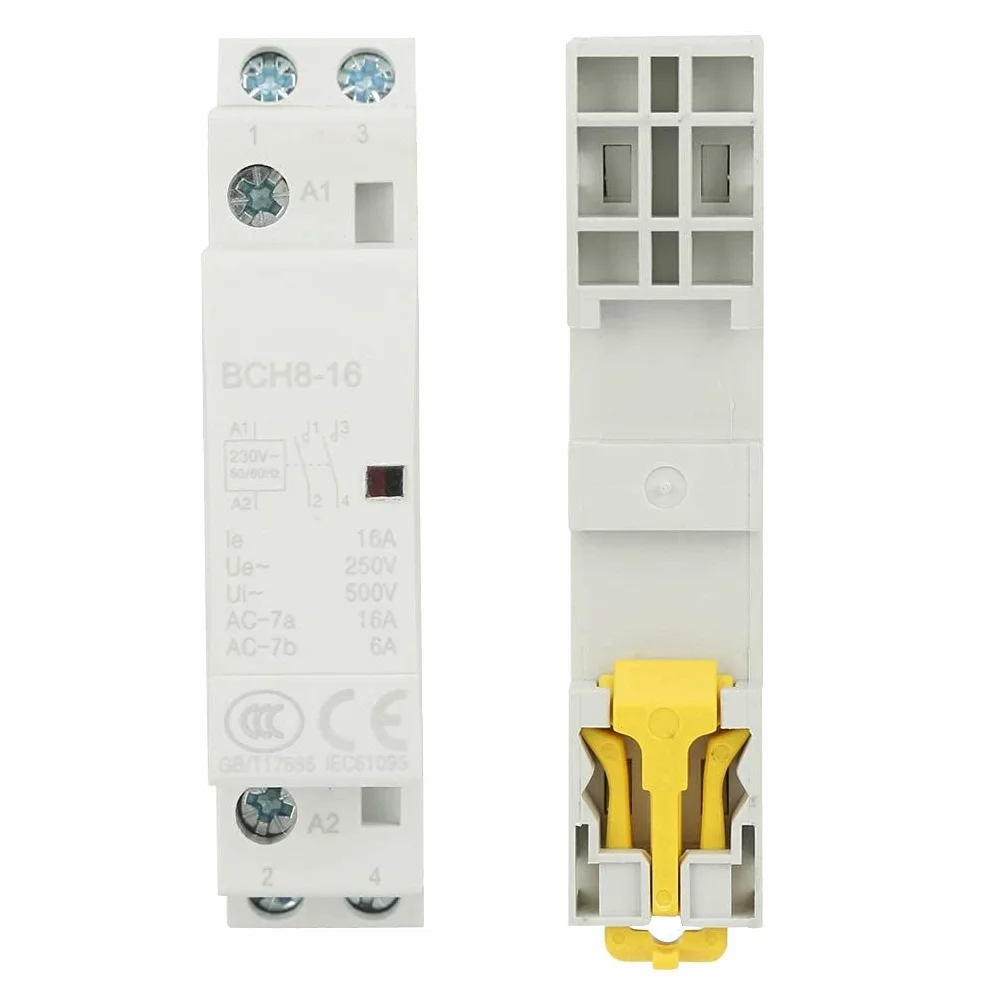 2P AC stycznik 16A przekaźnik na szynę Din AC stycznik 2NO 220V/230V 50HZ/60HZ