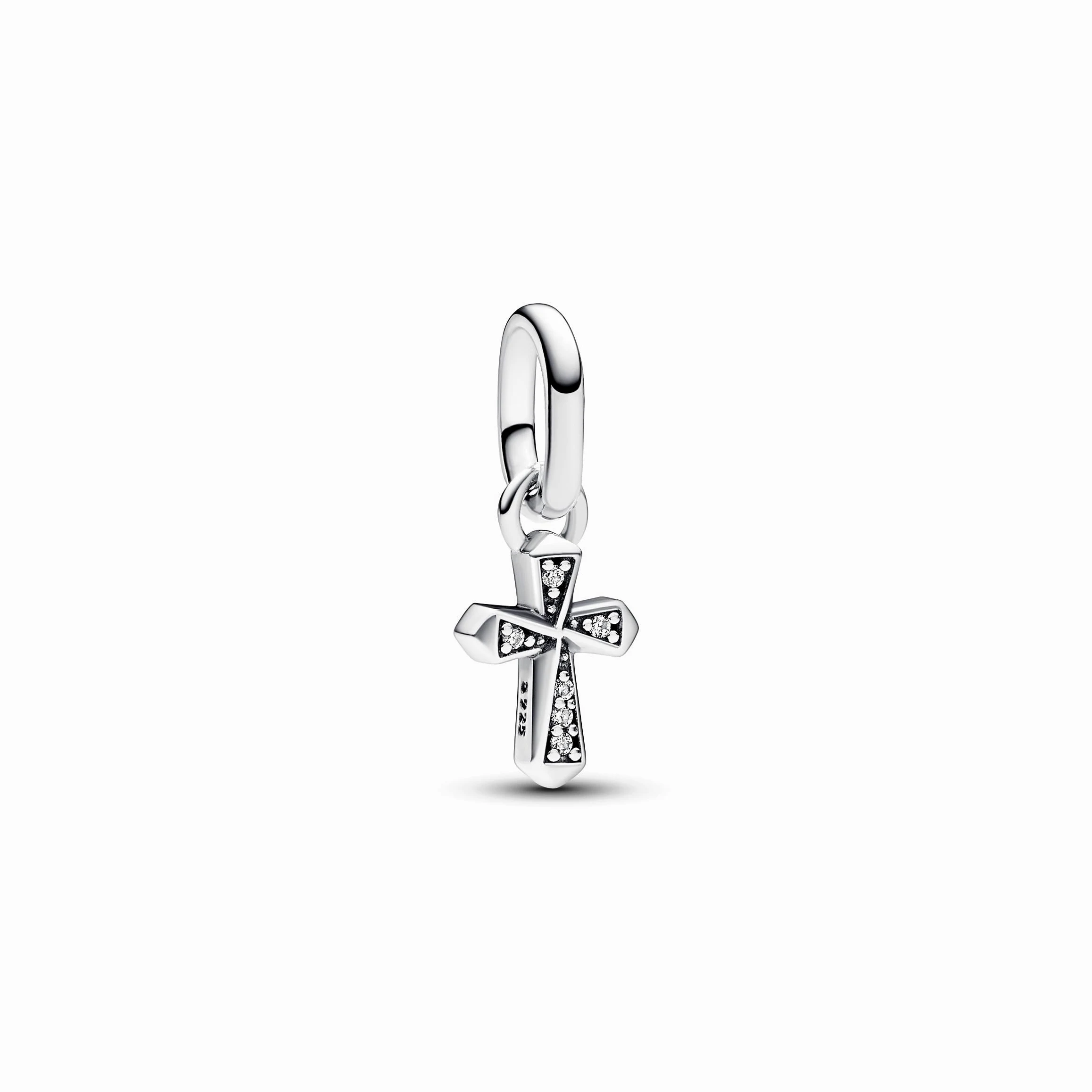 PANDORA ME Funkelndes Kreuz Mini-Charm-Anhänger aus Sterling Silber mit Cubik Zirkonia, Kompatibel ME und Moments Armbändern, 793044C01