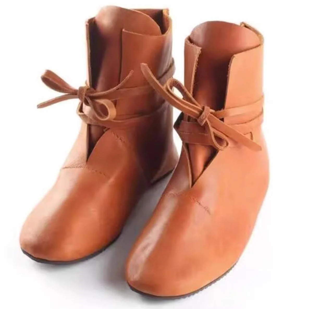 Średniowieczne buty Cosplay - 1 para średniowiecznych butów Skórzane buty Retro PU - Skórzane buty rycerskie Steampunk PU