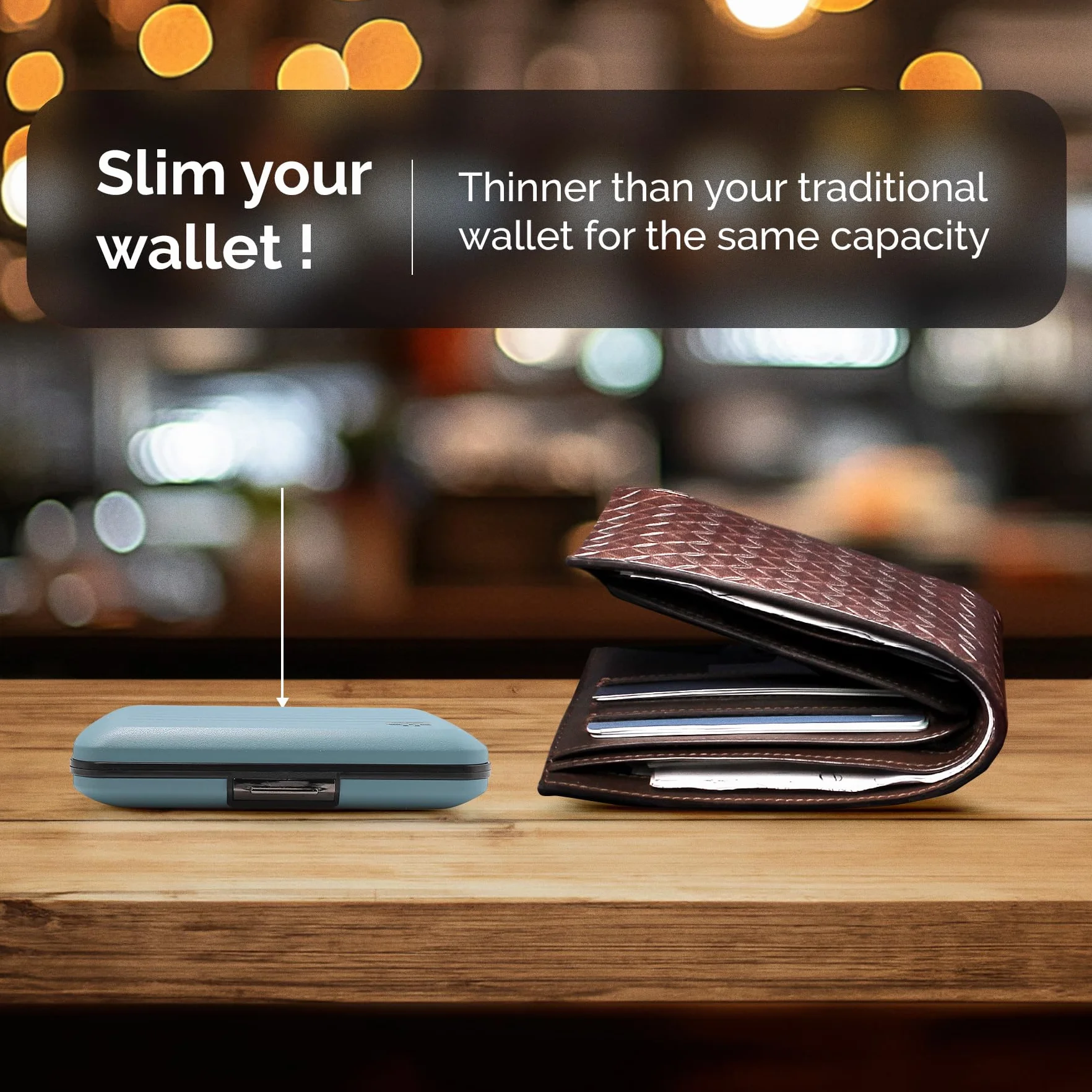 Aluminiowe etui na karty RFID Smart Case OSLO Arctic Blue