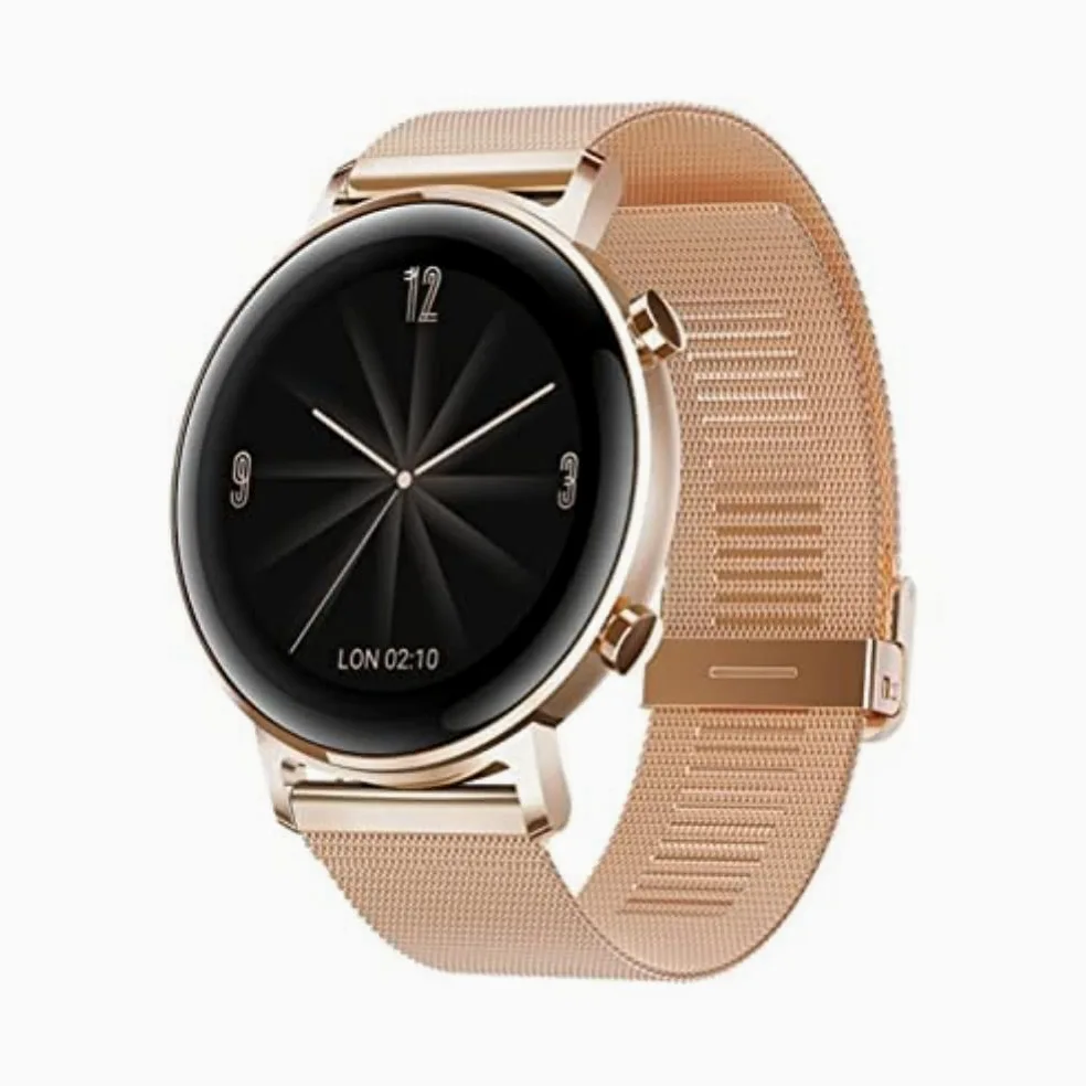 HUAWEI WATCH GT 2 Elegant, zegarek z GPS, pulsometrem, 1.39 calowy ekran AMOLED 454 x 454 HD, z funkcją monitorowania snu, stesu, złoty.